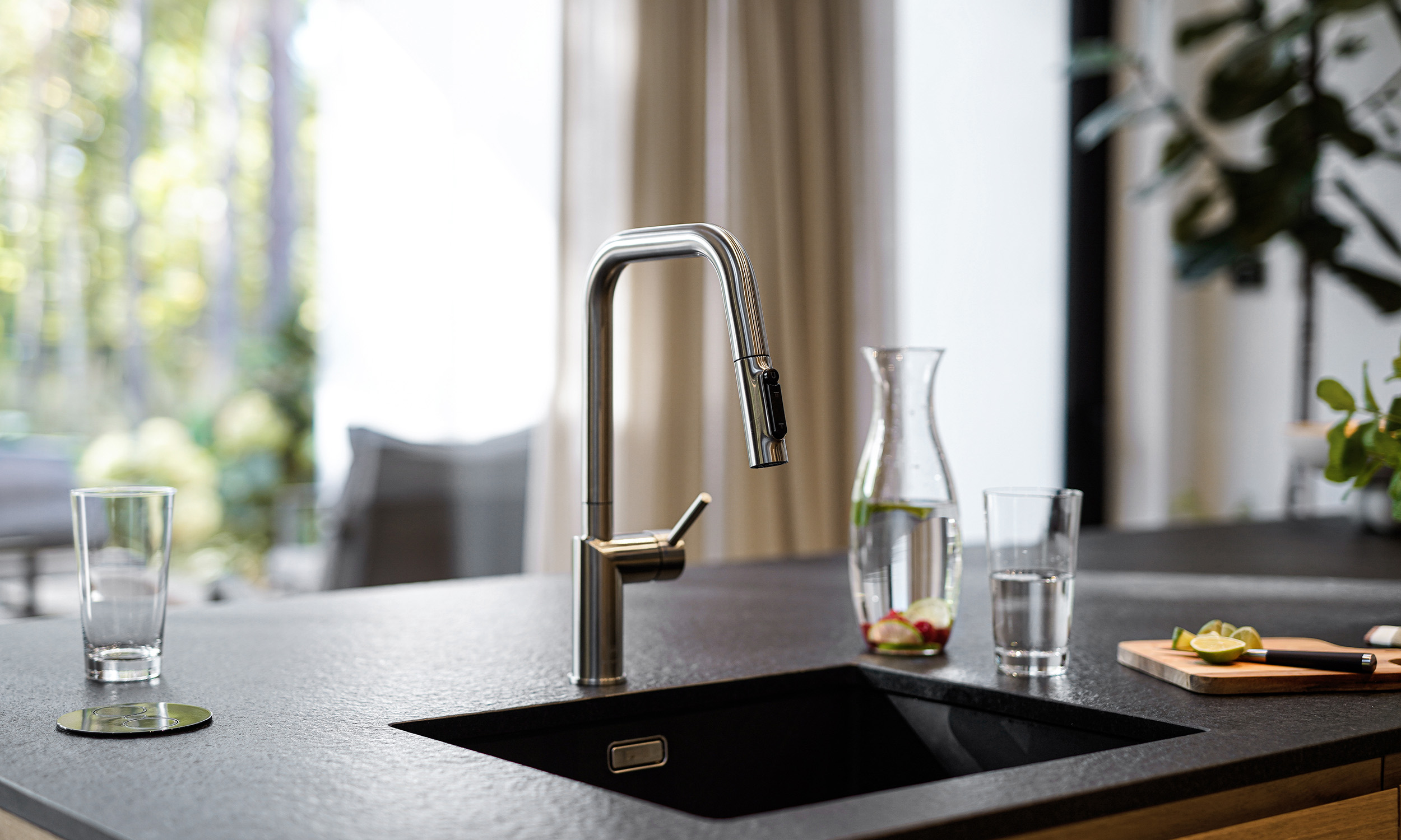 KFA Armatura Duero Pure Style bateria kuchenna stojąca z filtrem Blue inox 6623-313-22