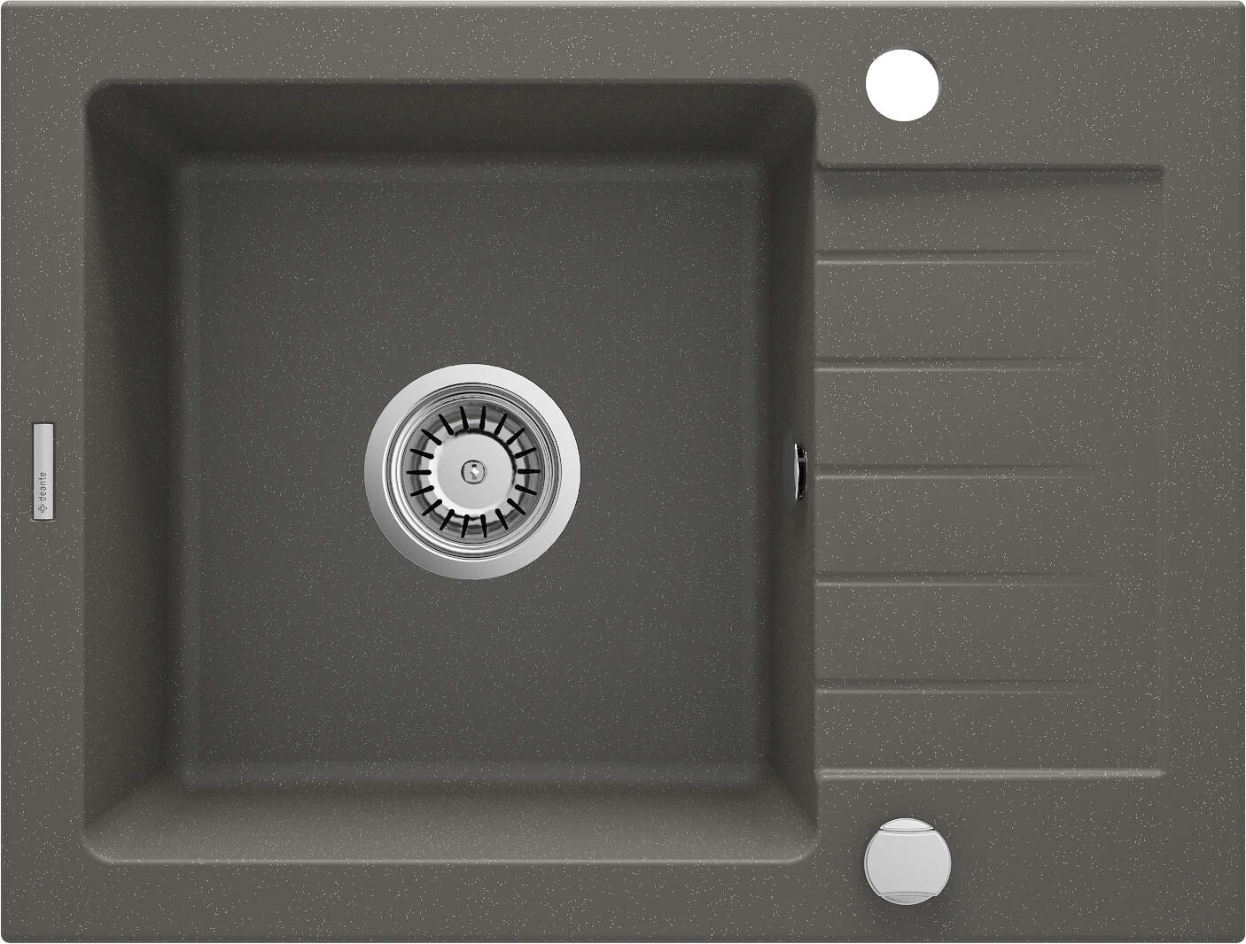 Deante Zorba zlewozmywak granitowy 58x44 cm wpuszczany antracyt metalik ZQZT11A