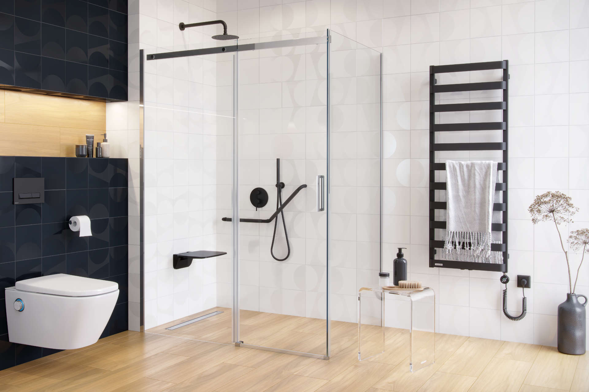 Excellent Westa grzałka elektryczna 800 W czarny mat GREX.800W.BL