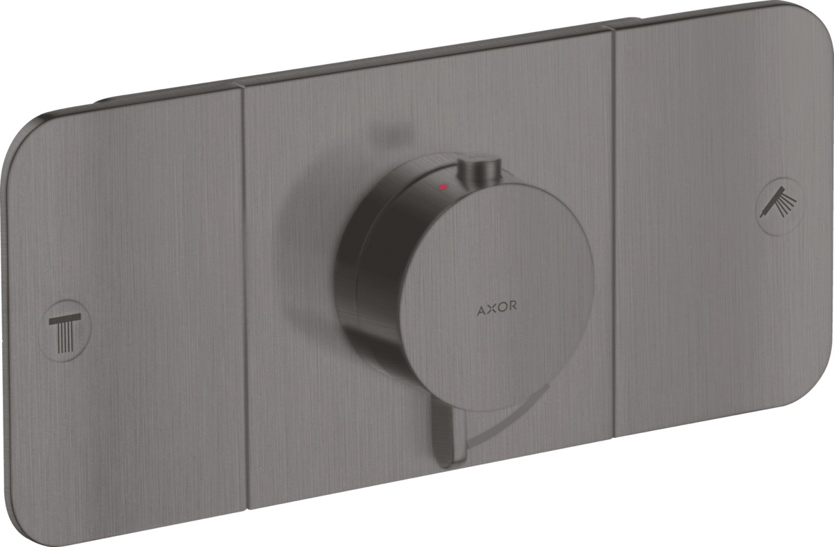 Axor One moduł prysznicowy podtynkowy termostatyczny czarny chrom szczotkowany 45712340