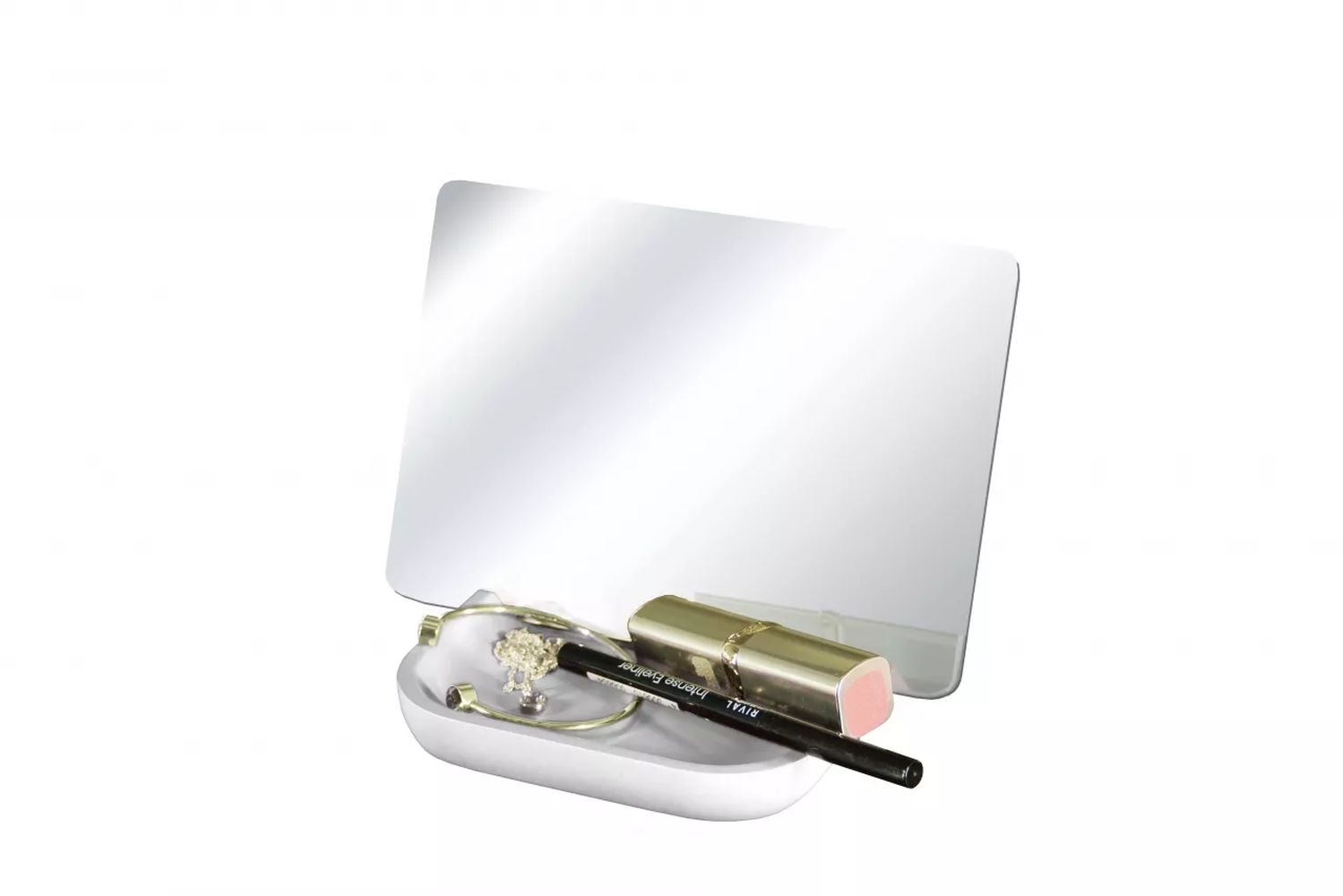 Kleine Wolke Tray Mirror lusterko kosmetyczne 12x17,3 cm prostokątne biały 8476100886