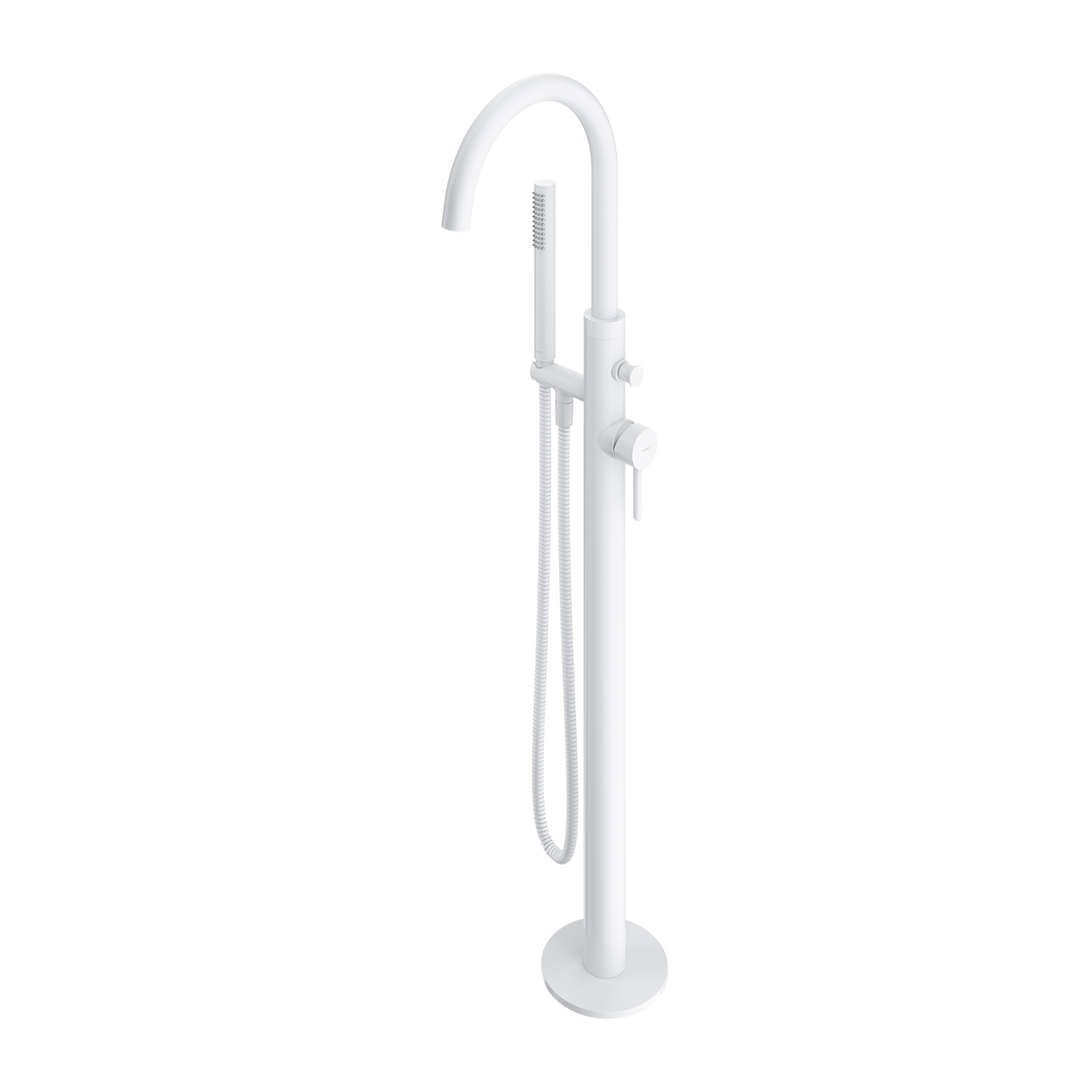 Omnires Y bateria wannowo-prysznicowa wolnostojąca biały mat Y1233WM