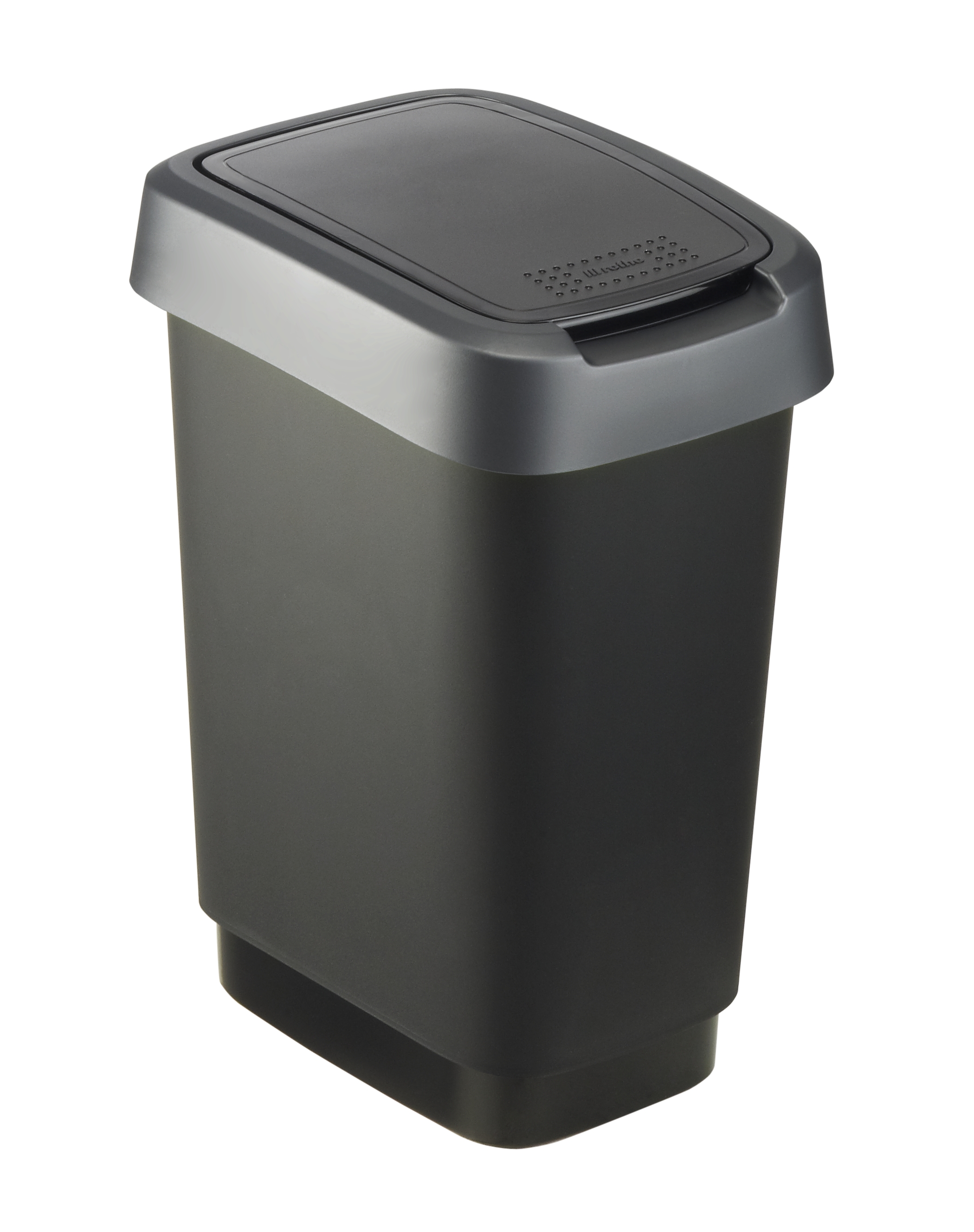 Rotho Twist kosz na śmieci 10 l Swing czarny/srebrny 1754308850 - Wysyłka w 24h