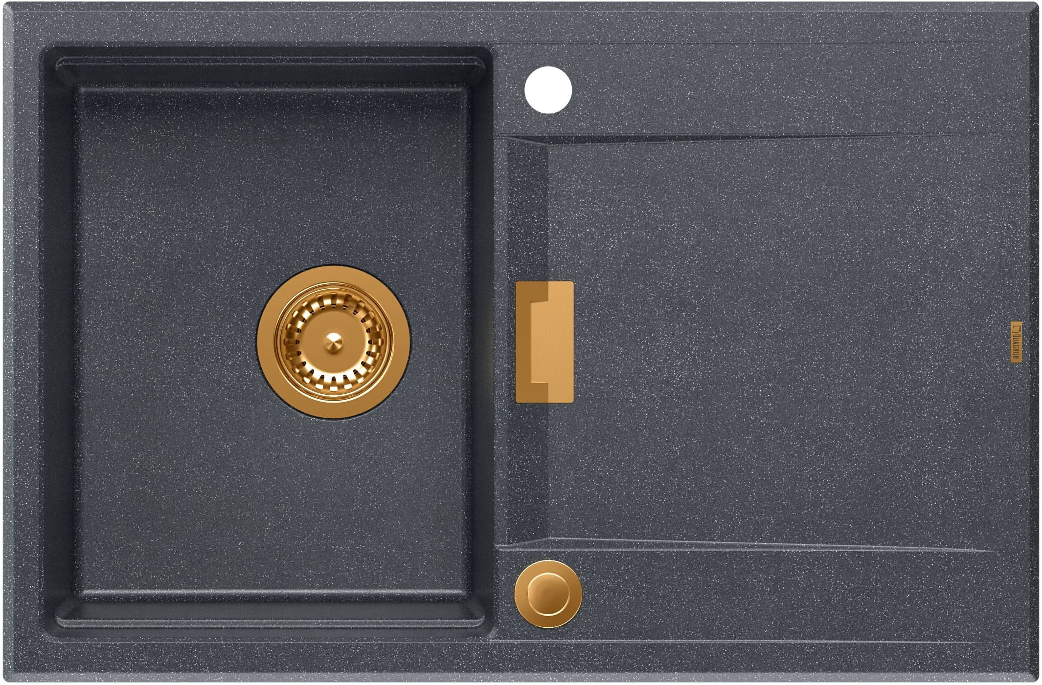 Quadron Owen 111 zlewozmywak 76x50 cm GraniteQ black diamond/miedź HQO7650U8_PVDC1