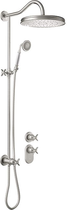 Tres Monoclasic zestaw prysznicowy podtynkowy termostatyczny z deszczownicą stal 242.352.03.AC