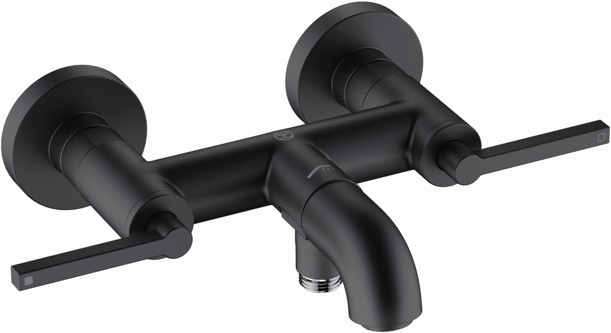 Kludi Nova Fonte Puristic bateria wannowo-prysznicowa ścienna czarny mat 205403915