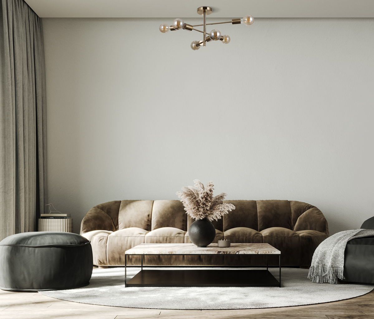 Italux Piansi lampa wisząca 6x40 W mosiądz miodowy PND-4025-6-HBR