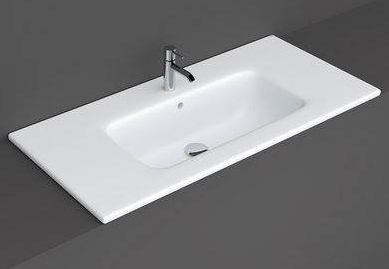 Rak Ceramics Joy umywalka 101 cm wpuszczana prostokątna biała JOYDI10101WH