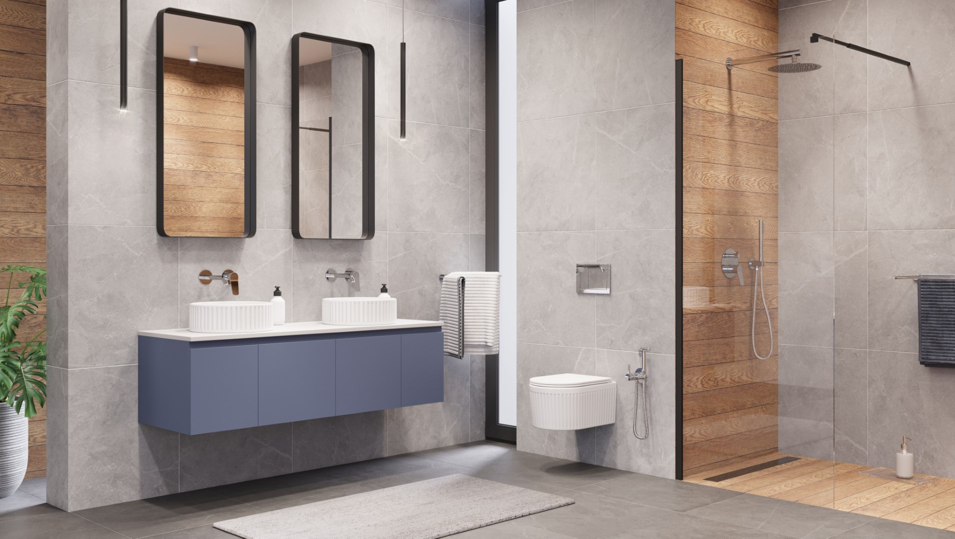 Invena Alonia zestaw prysznicowy podtynkowy z deszczownicą chrom BS-70-001