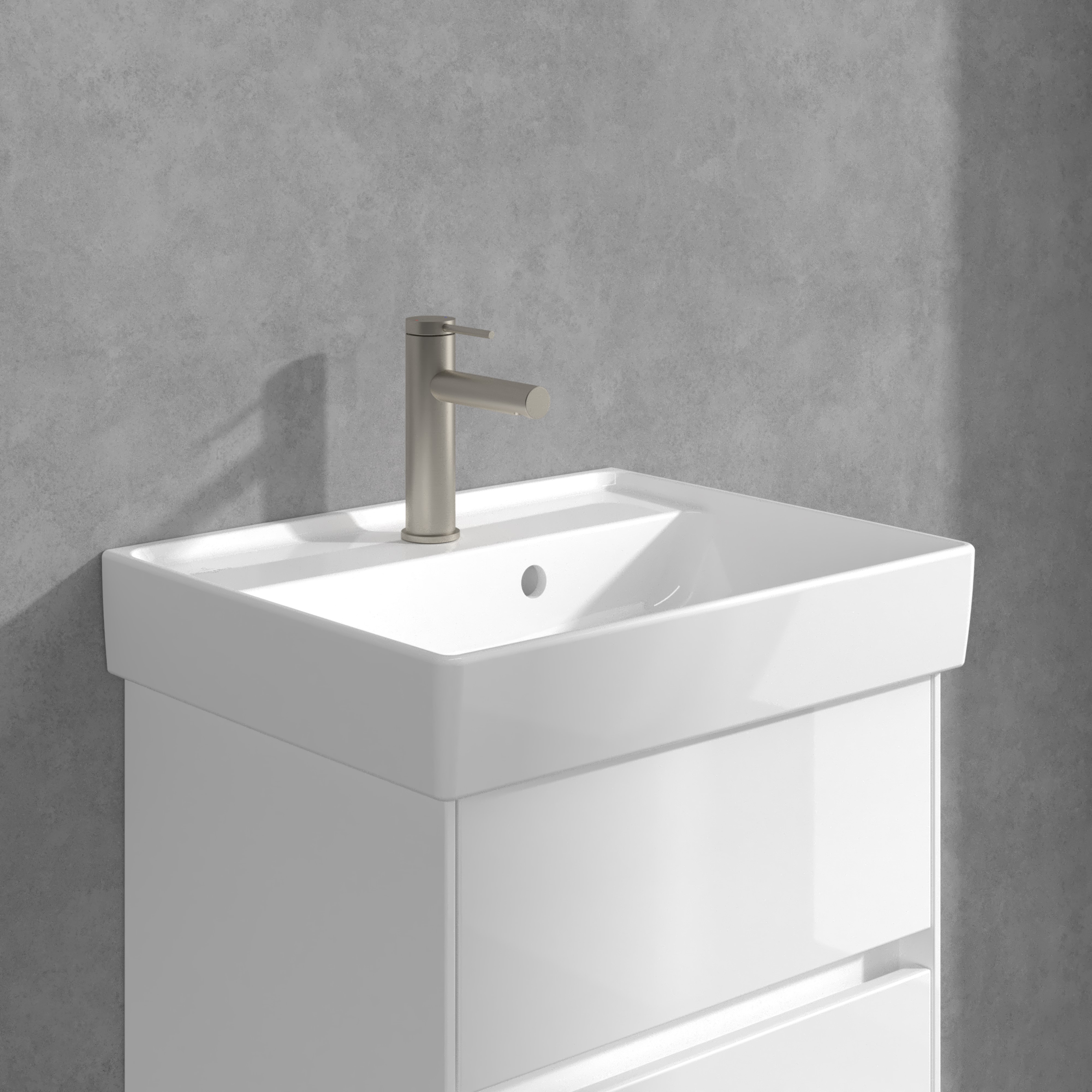 Villeroy & Boch Loop & Friends bateria umywalkowa stojąca nikiel szczotkowany TVW10610315364