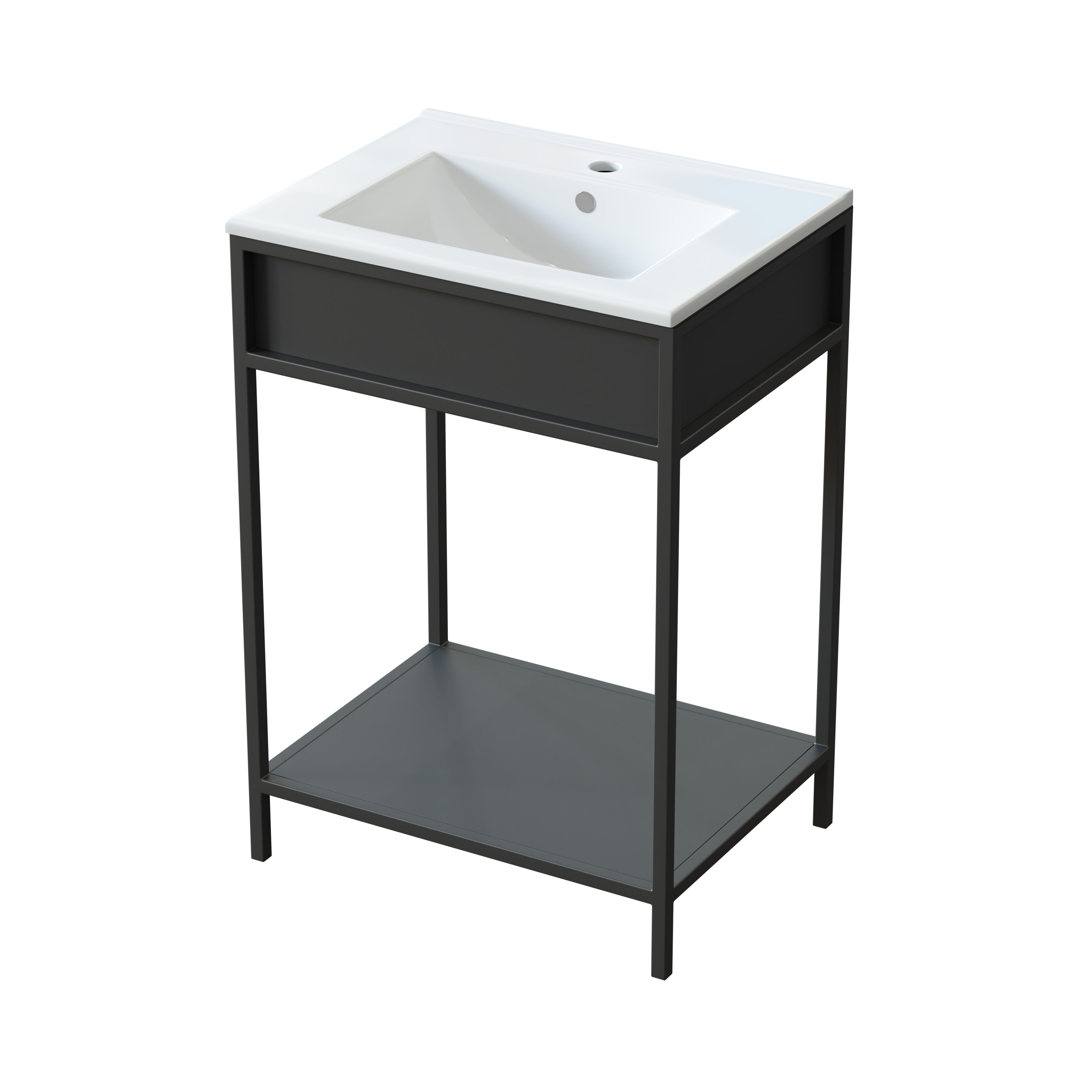 Uptrend Neva umywalka 60x46 cm prostokątna meblowa-wpuszczana biała UP4530-600