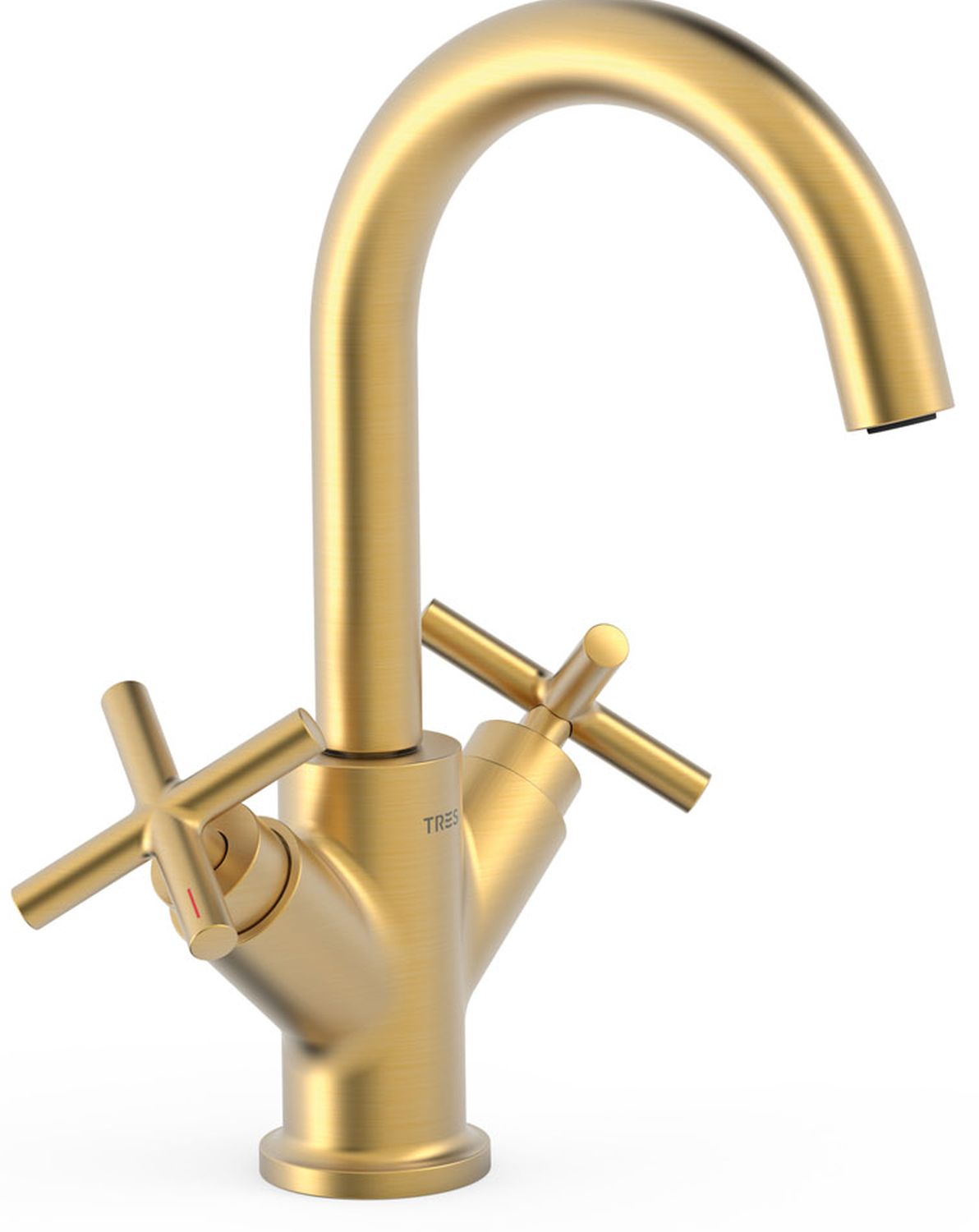 Tres Mont Blanc bateria umywalkowa stojąca złoty mat 28310301OM