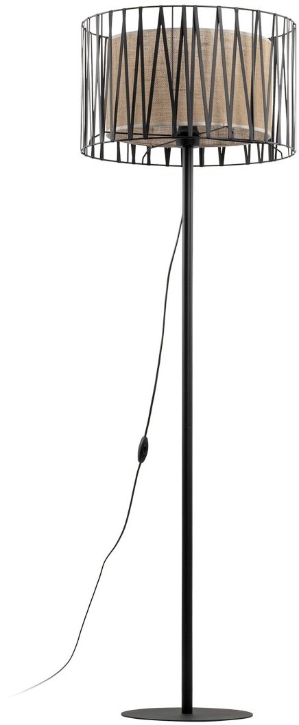 TK Lighting Harmony lampa stojąca 1x15W brązowy/czarny 5890