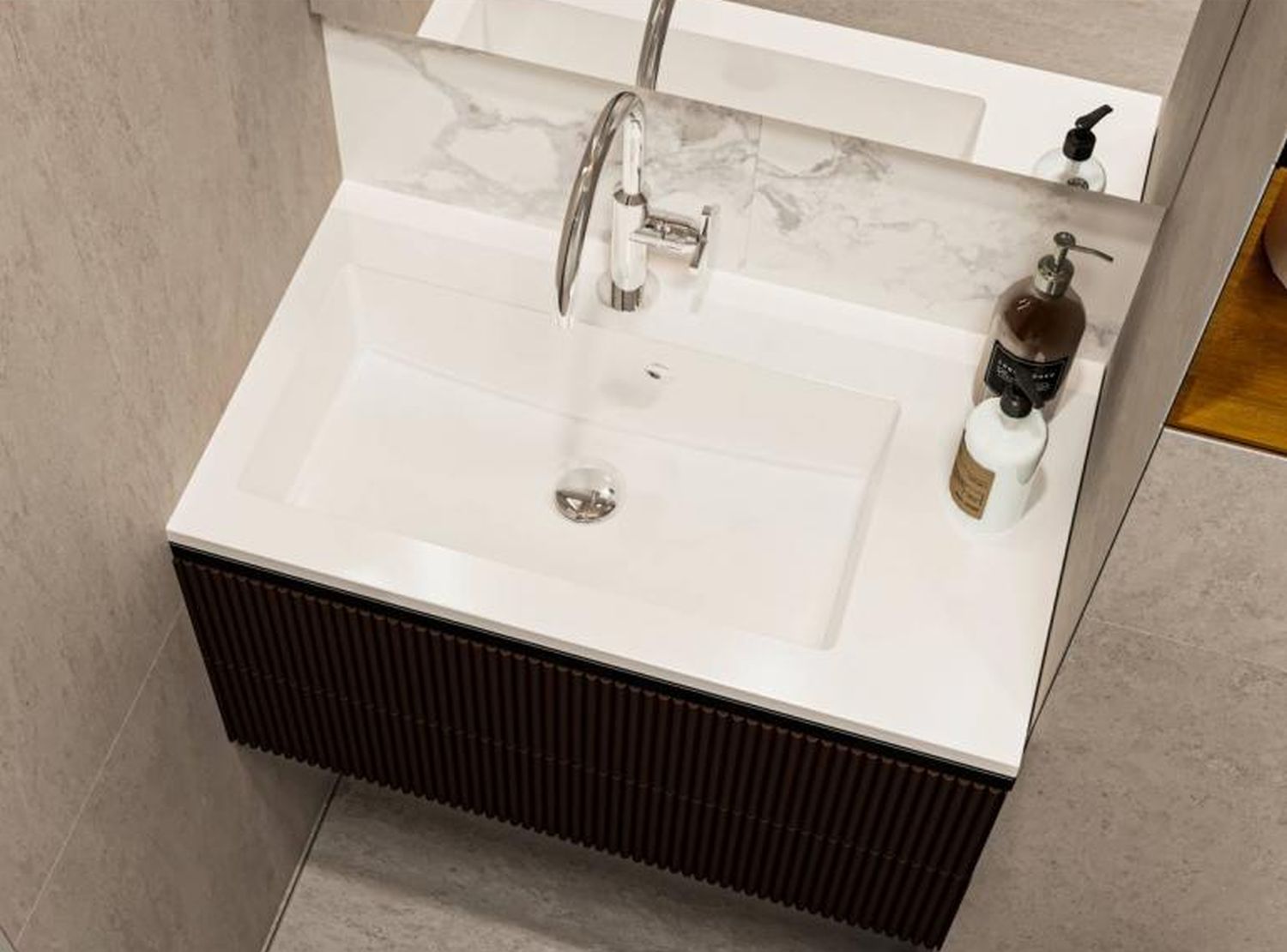 Miraggio Barcelona umywalka 70x40 cm wpuszczana prostokątna lewa biały połysk 0000480