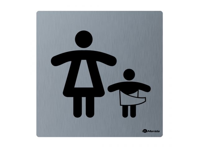 Merida piktogram na drzwi 9,5x9,5 cm pomieszczenie dla matki z dzieckiem stal mat GSM010