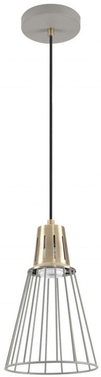 GTV Kaliope lampa wisząca 1x40 W złota-szary/popielaty OS-KAL-E27-16-DEC