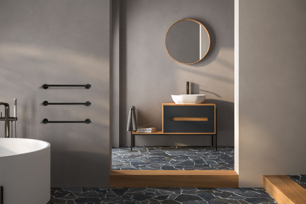 P.M.H. Inga grzejnik elektryczny 9,1x85,9 cm czarny IN1B-R