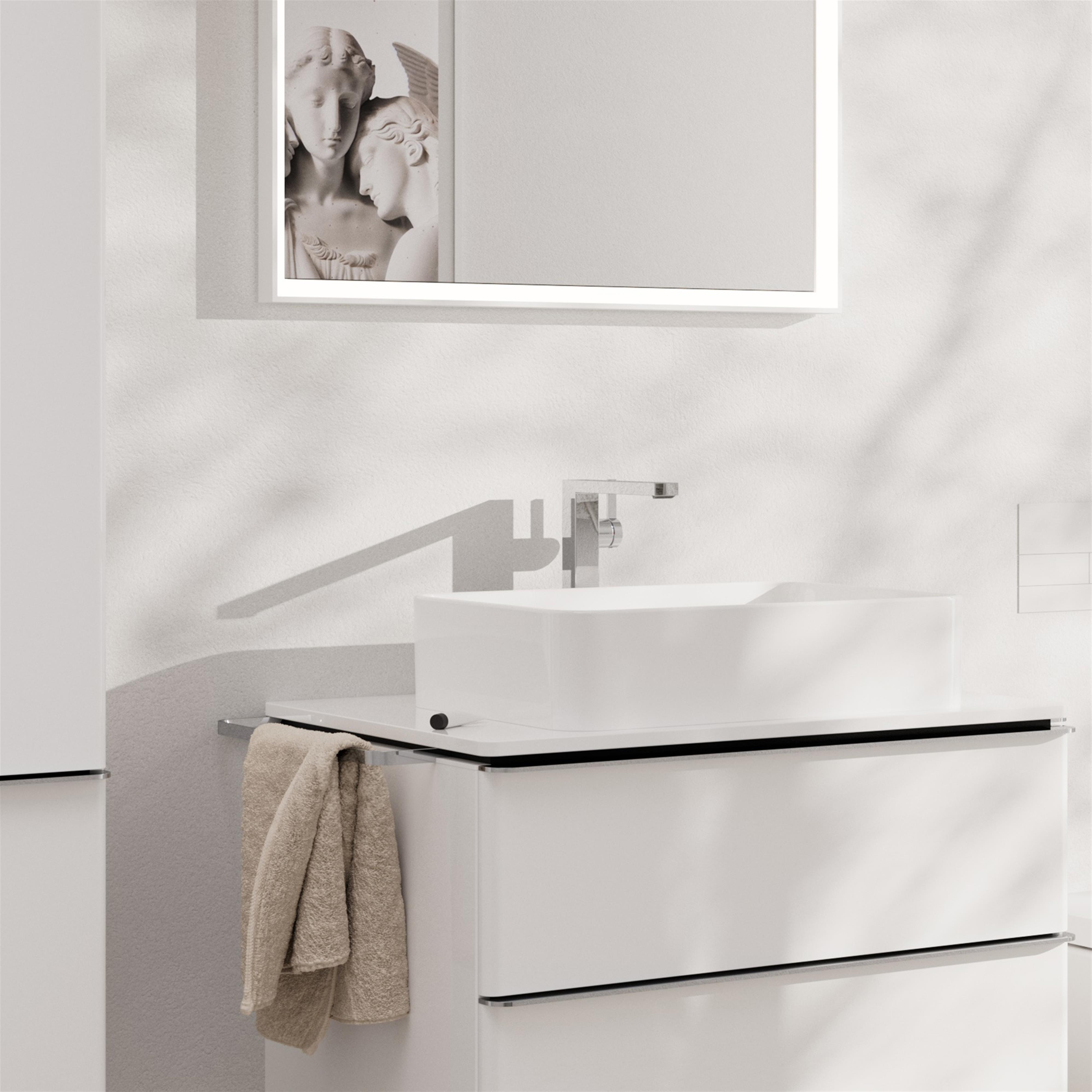 Hansgrohe Tecturis E bateria umywalkowa stojąca wysoka CoolStart chrom 73070000