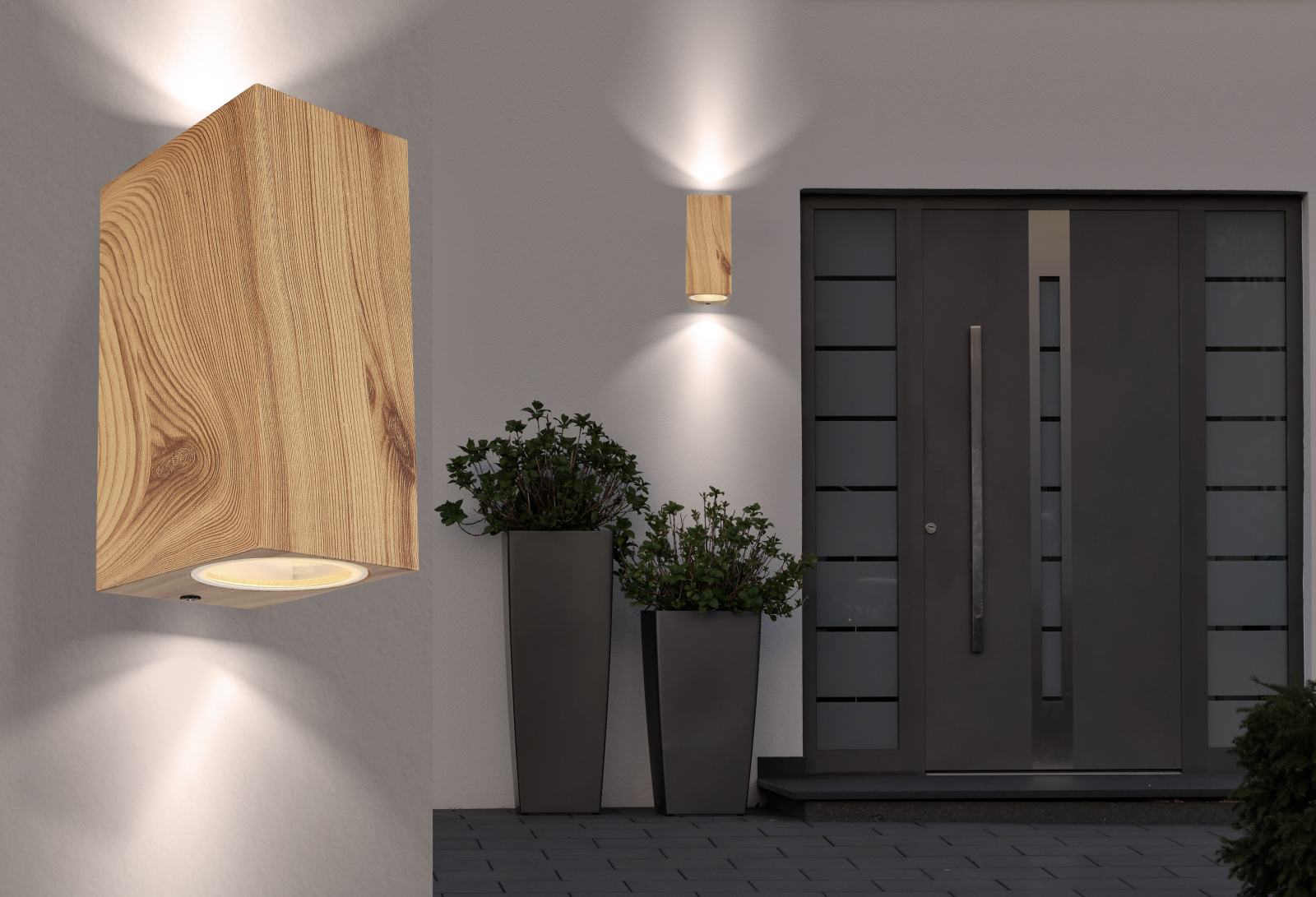 Globo Lighting Veronika kinkiet zewnętrzny 2x35W drewno 34164-2W