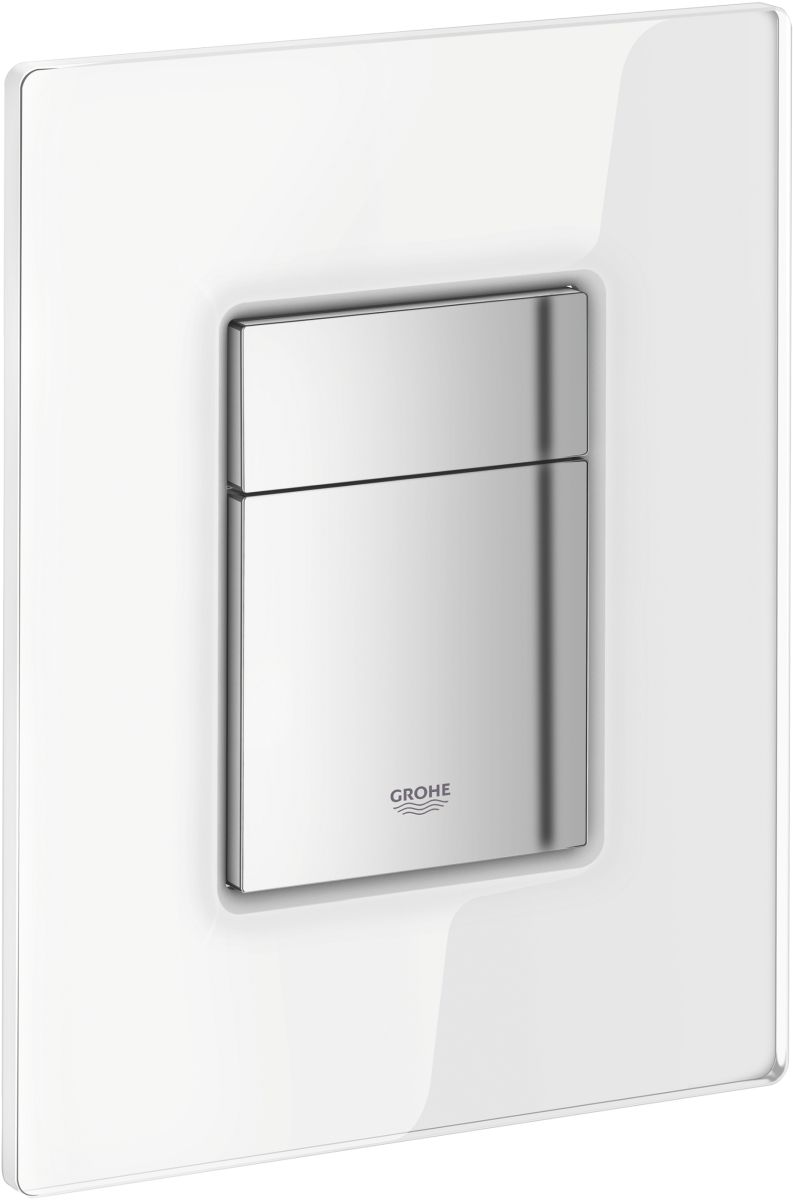 Grohe Skate Cosmopolitan przycisk spłukujący ze szklaną płytką szlachetna biel 38845LS0