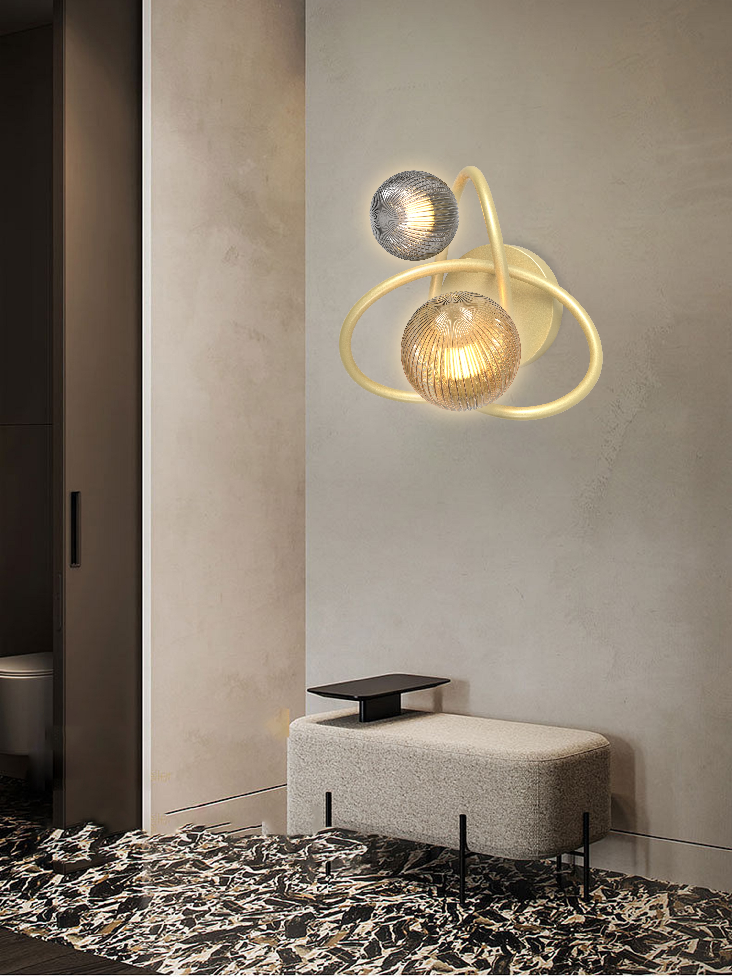 Aviano Metz kinkiet 2x3,5 W złoty 4015-204