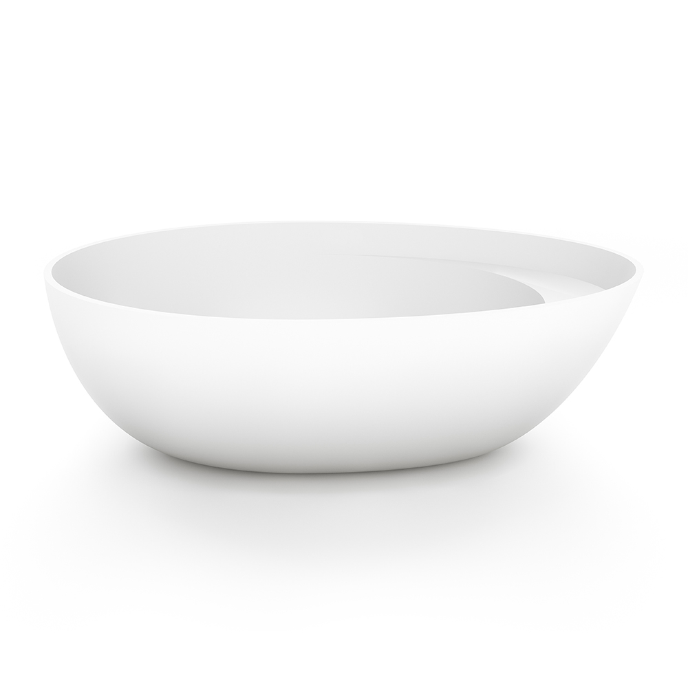 Cristalstone Separado wanna wolnostojąca 160x85 cm owalna biała BLANCOBEZPRZELEWU