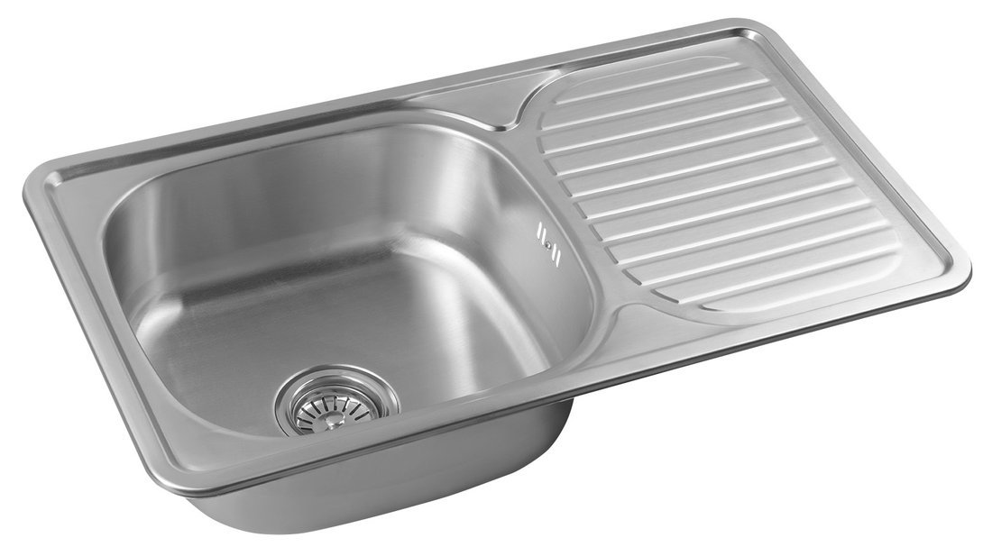 Aqualine zlewozmywak stalowy 76x42 cm AQ7642B