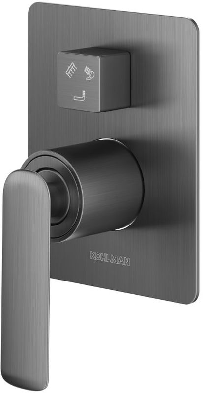 Kohlman Experience Black bateria wannowo-prysznicowa podtynkowa grafit szczotkowany QW211EG