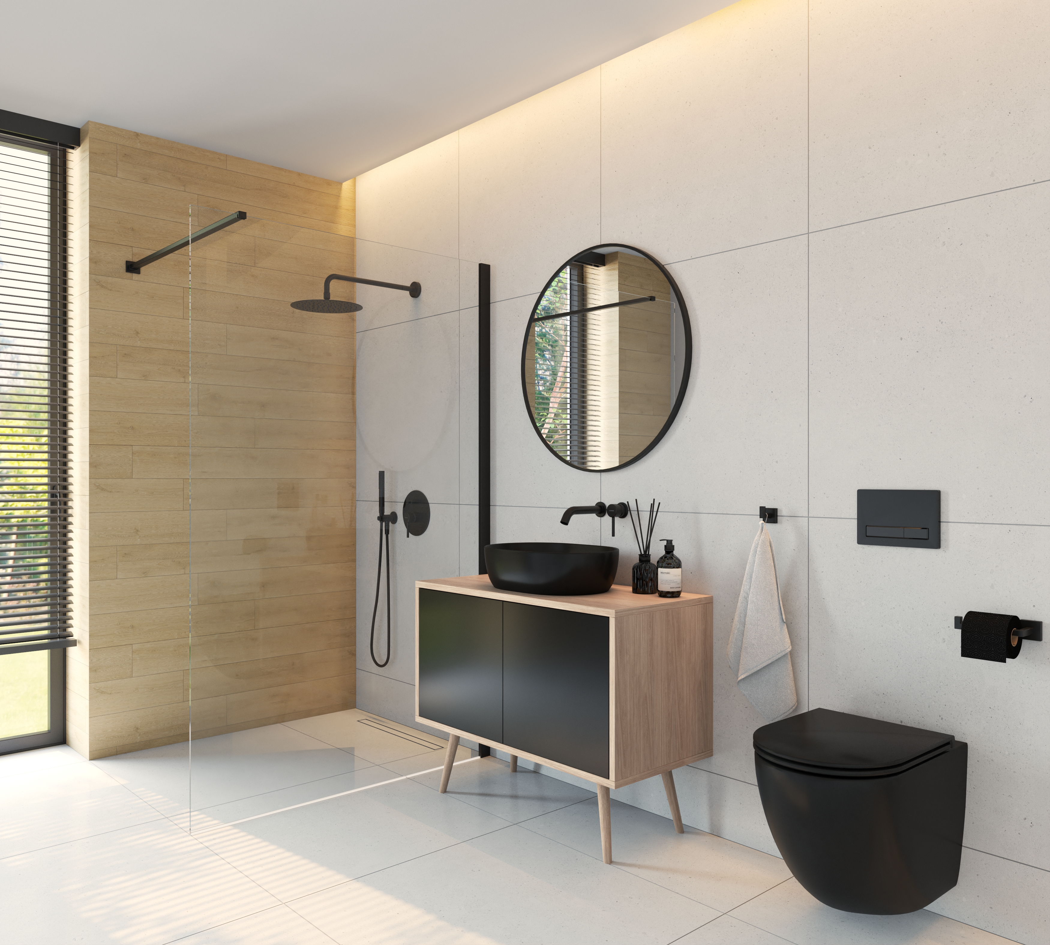 Oltens Hamnes miska WC wisząca PureRim z powłoką SmartClean czarny mat 42513300 - Wysyłka w 24h