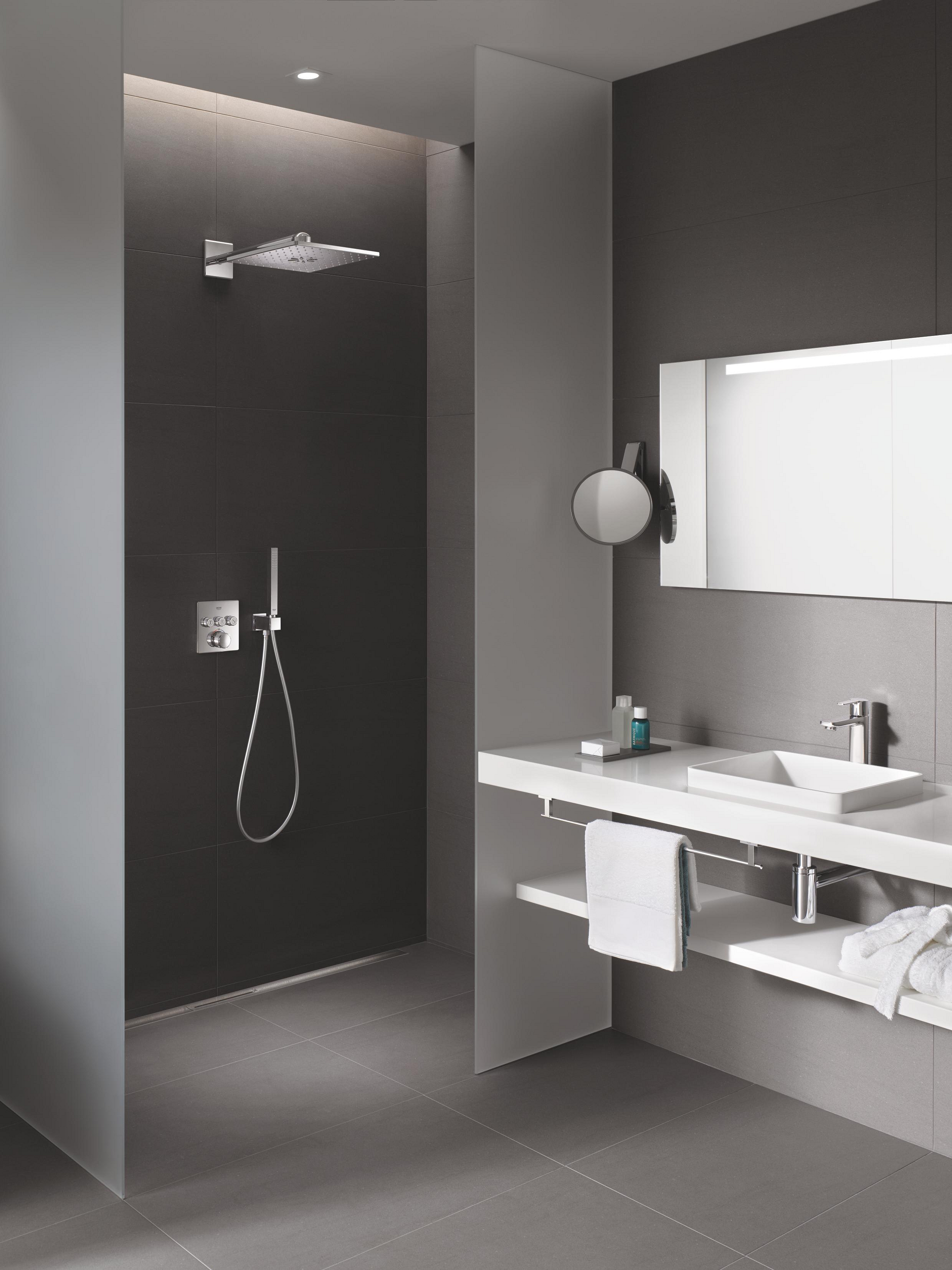 Grohe Grohtherm SmartControl zestaw prysznicowy podtynkowy termostatyczny z deszczownicą chrom 34706000 - Wysyłka w 24h