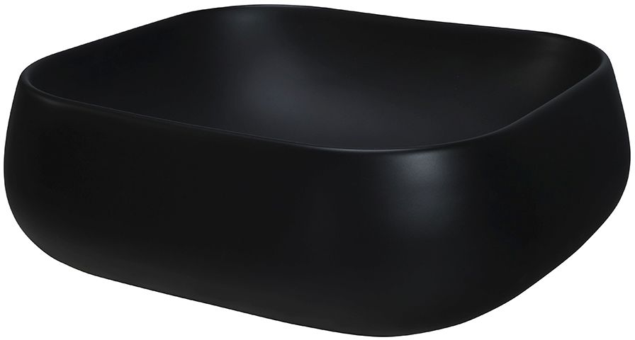Comad Nika umywalka 45x40 cm prostokątna nablatowa czarna UN-NIKA-MB 78103MB