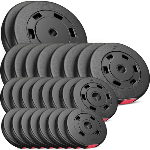 Zestaw obciążeń kompozytowych 90kg (2x10, 8x5, 8x2.5, 8x1.25)