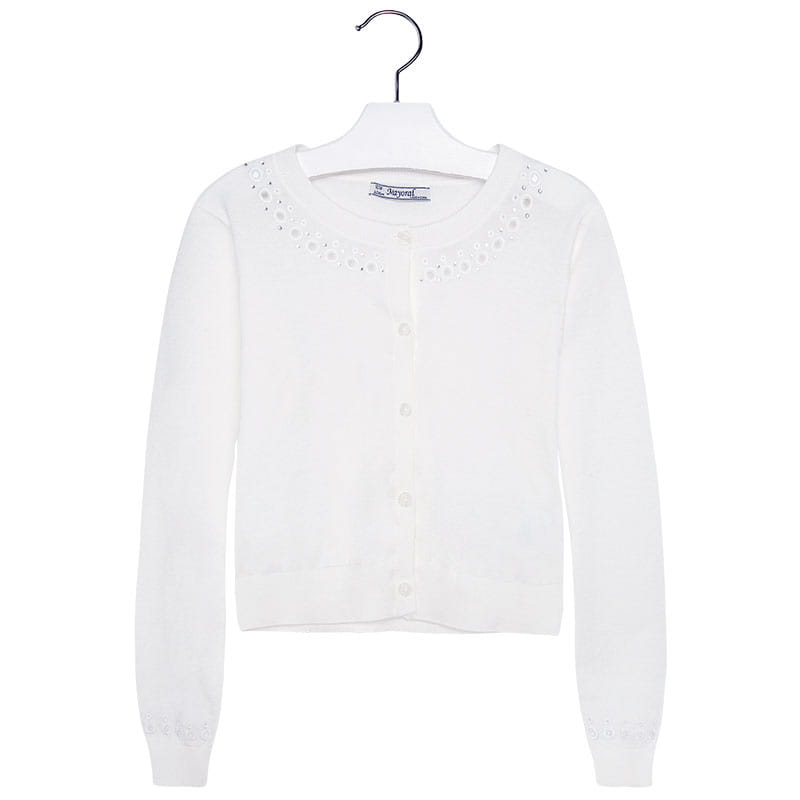 MAYORAL 6318 Sweter rozpinany kremowy