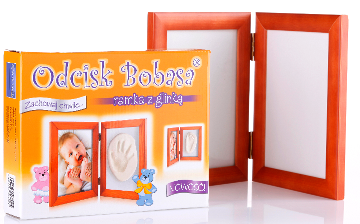 Pamiątka Odcisk bobasa Ramka z glinką