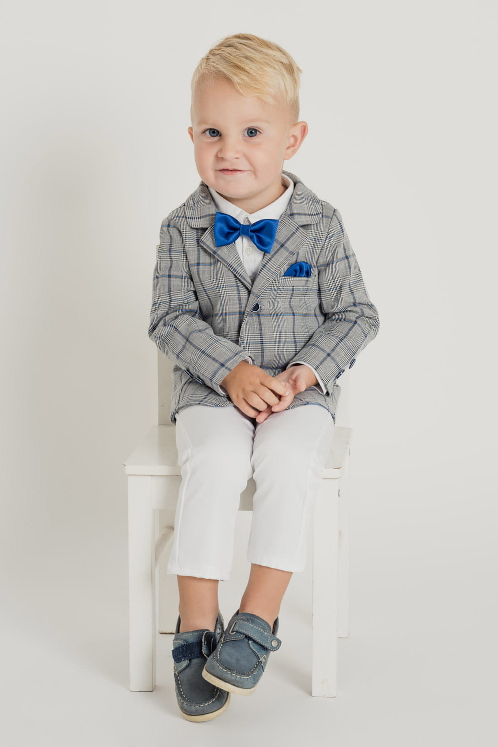 LaFerio Novella Garnitur do chrztu dla chłopca (dzianina spodnie)