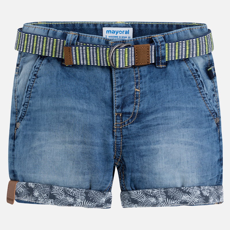 MAYORAL 3252 Krótkie spodenki dla chłopca z paskiem