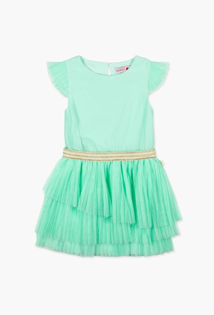 BOBOLI 727185 Pastelowa plisowana sukienka