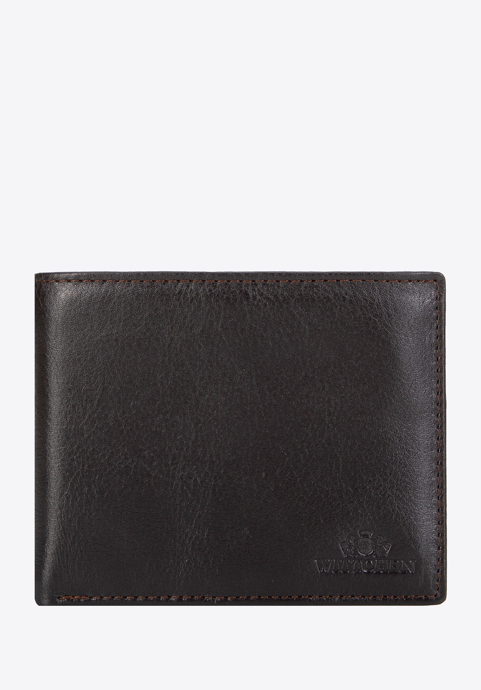 Średni portfel męski ze skóry brązowy