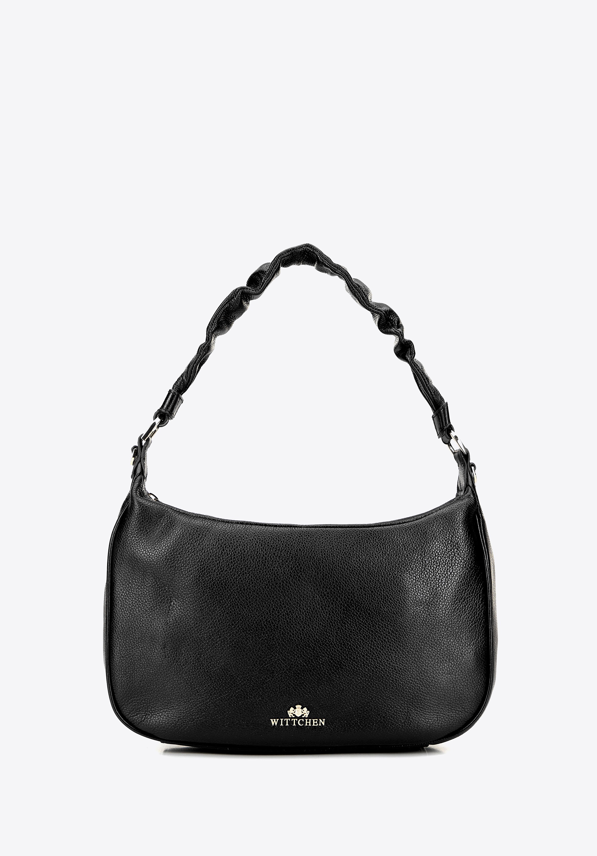 Damska torebka na ramię ze skóry naturalnej czarna