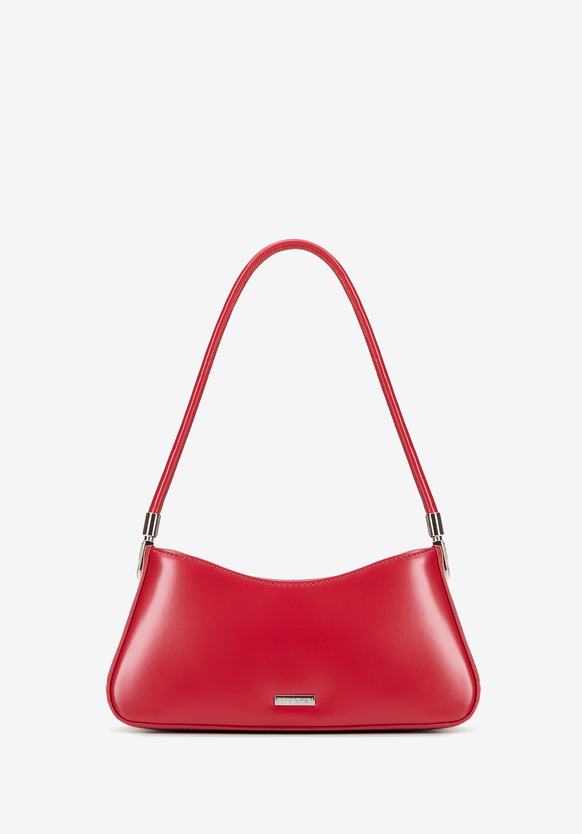 Damska torebka bagietka z imitacji skóry czerwona