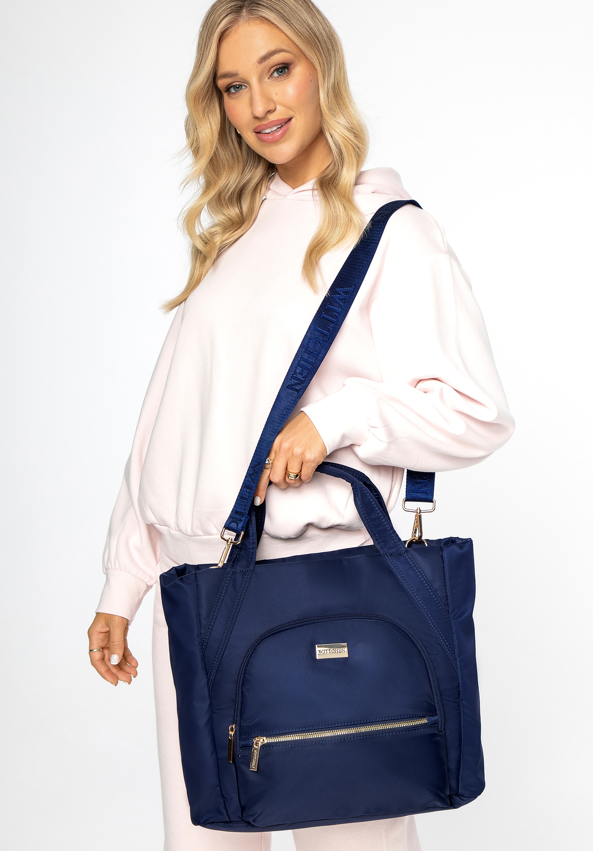 Wielofunkcyjna torba podróżna do samolotu z nylonu granatowa