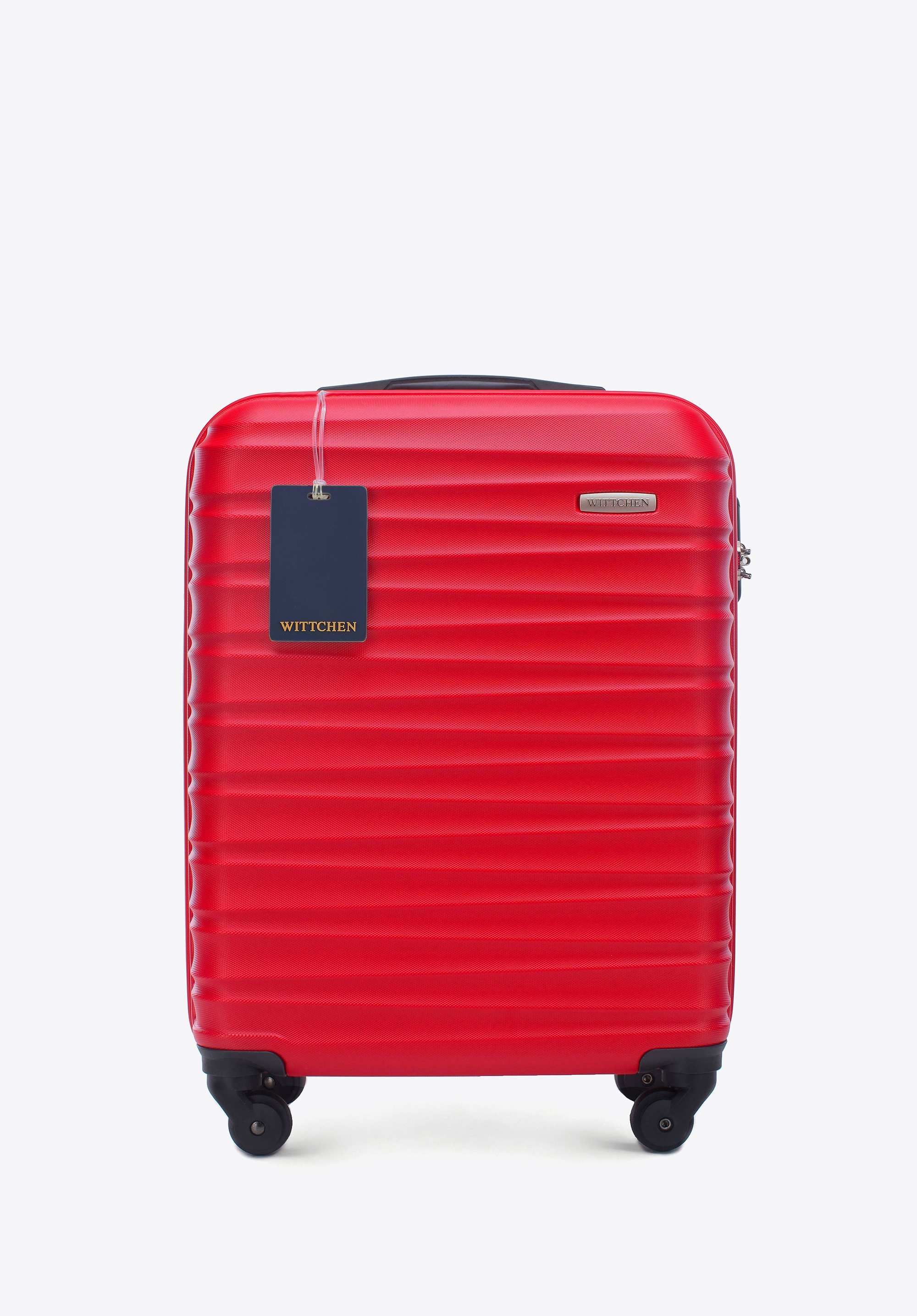 Mała walizka z ABS - u i identyfikator z logo WITTCHEN czerwona