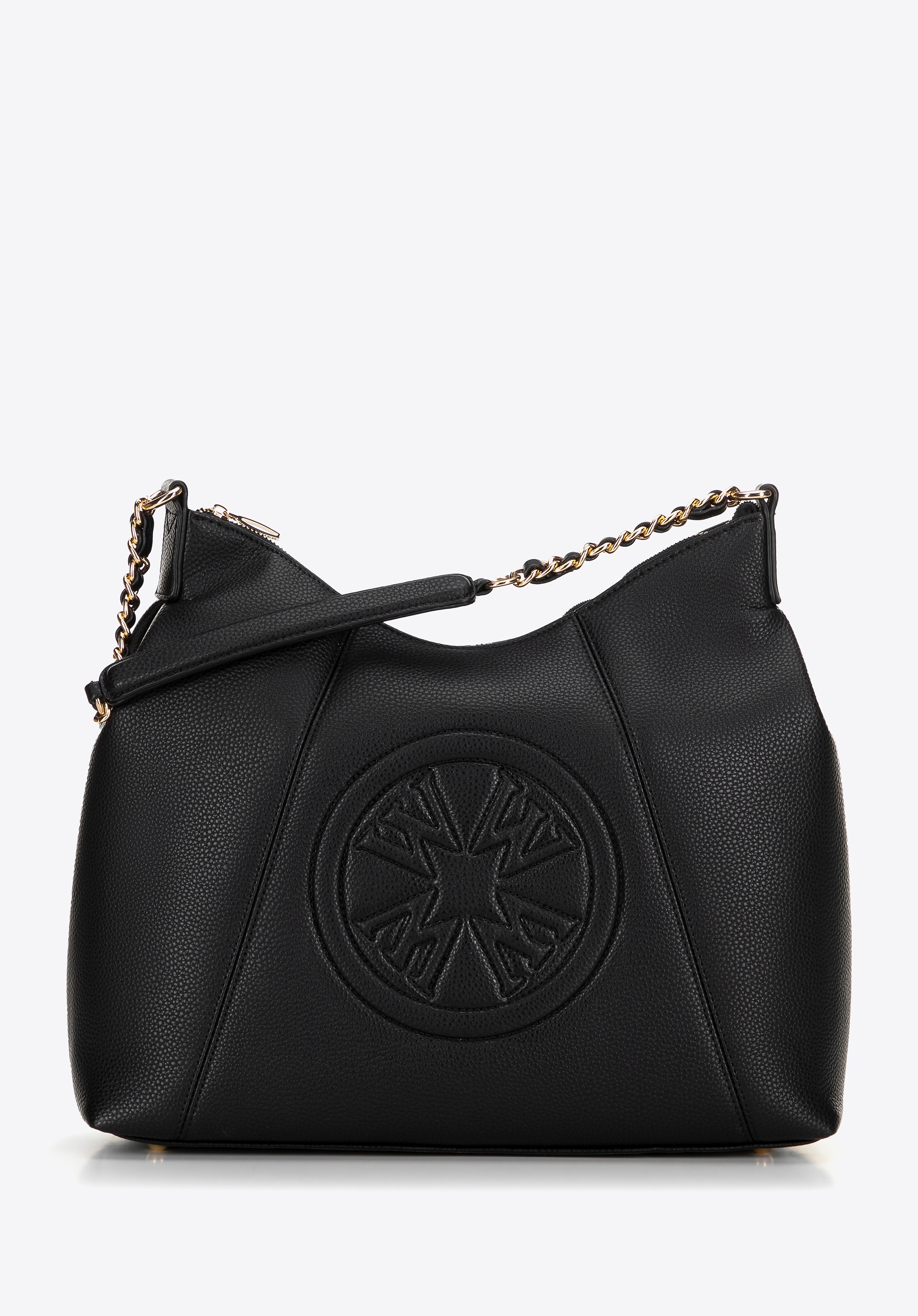 Damska shopperka z imitacji skóry czarna