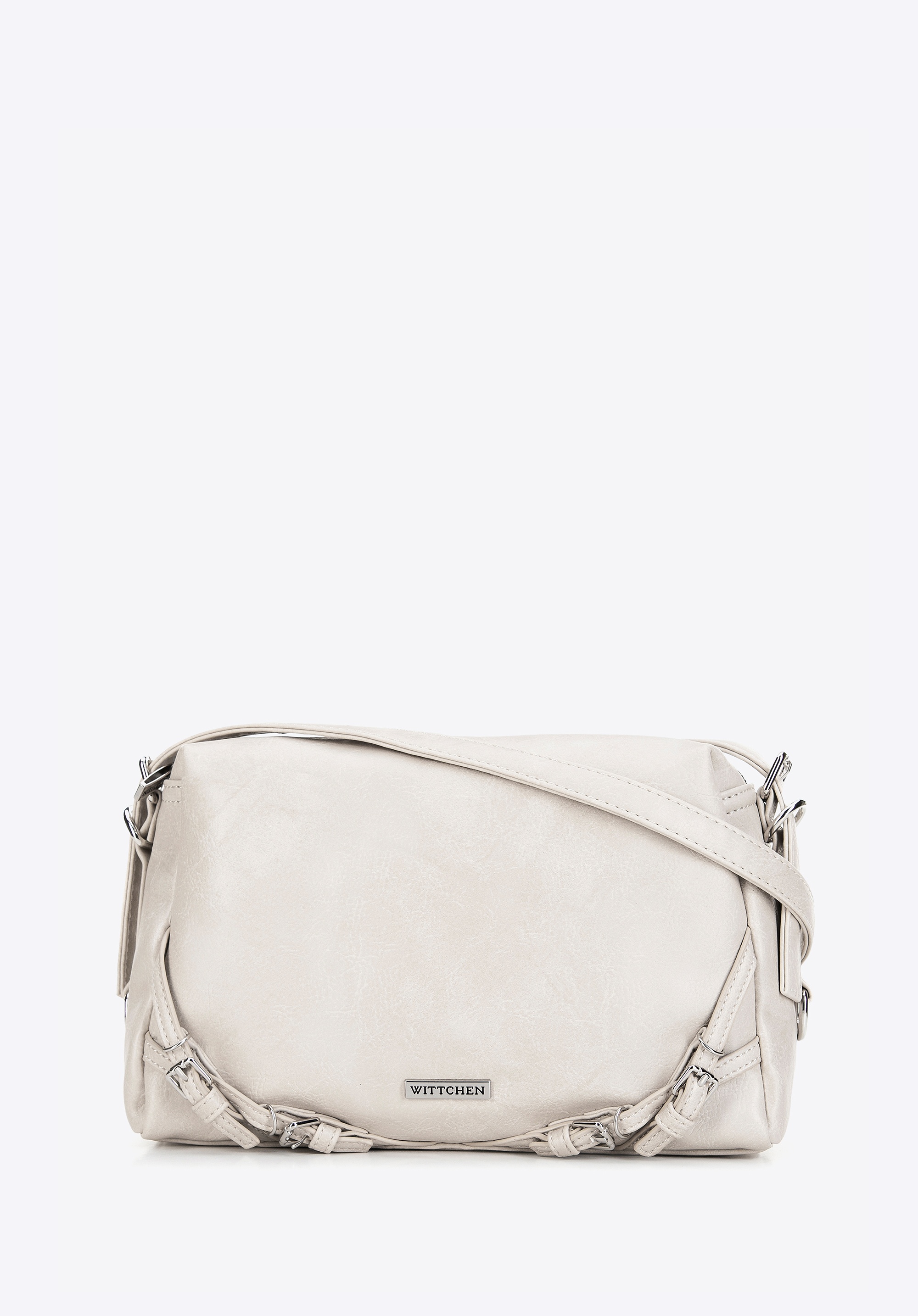 Damska torebka na ramię ze skóry ekologicznej biała