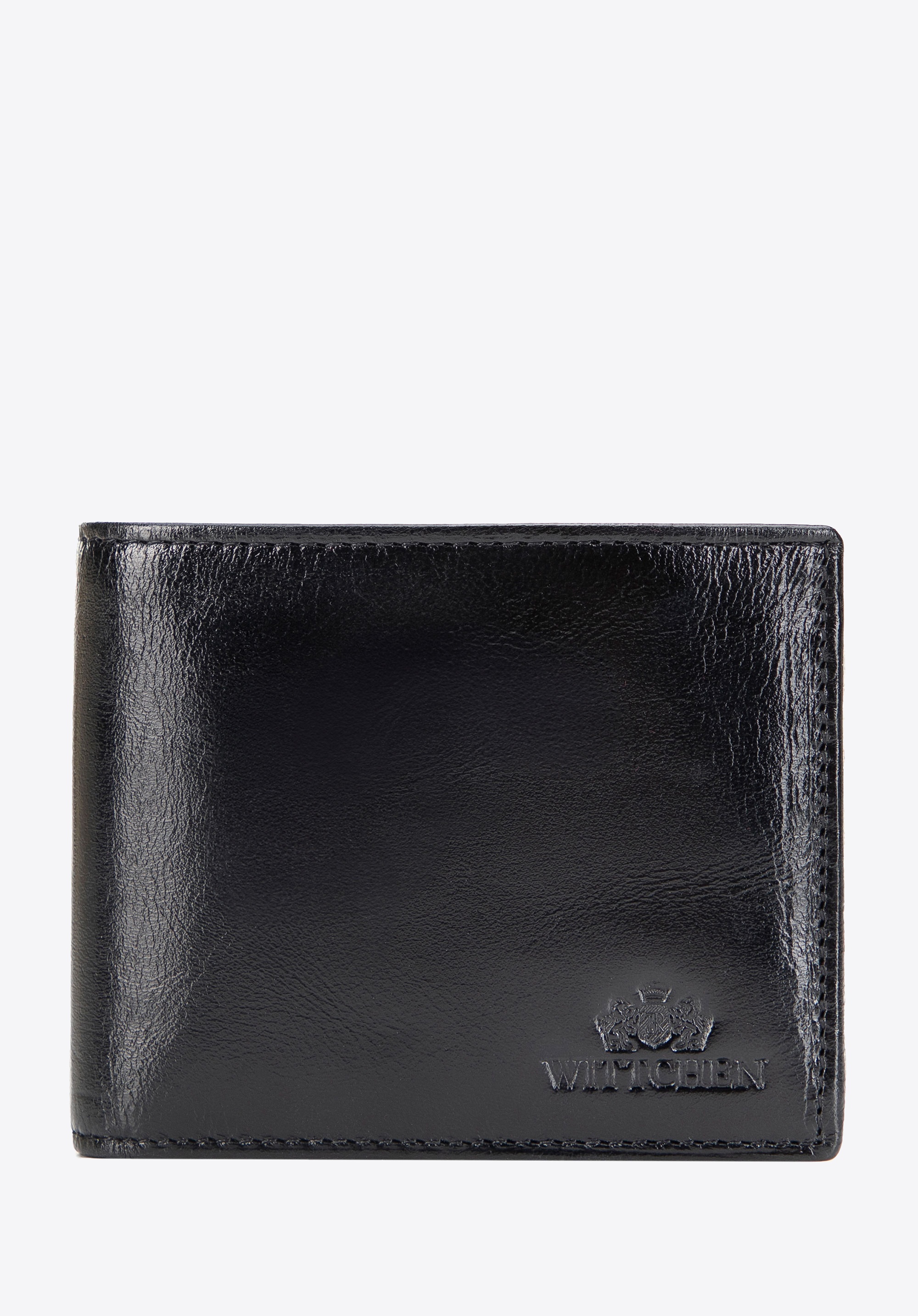 Klasyczny męski portfel ze skóry naturalnej mały czarny