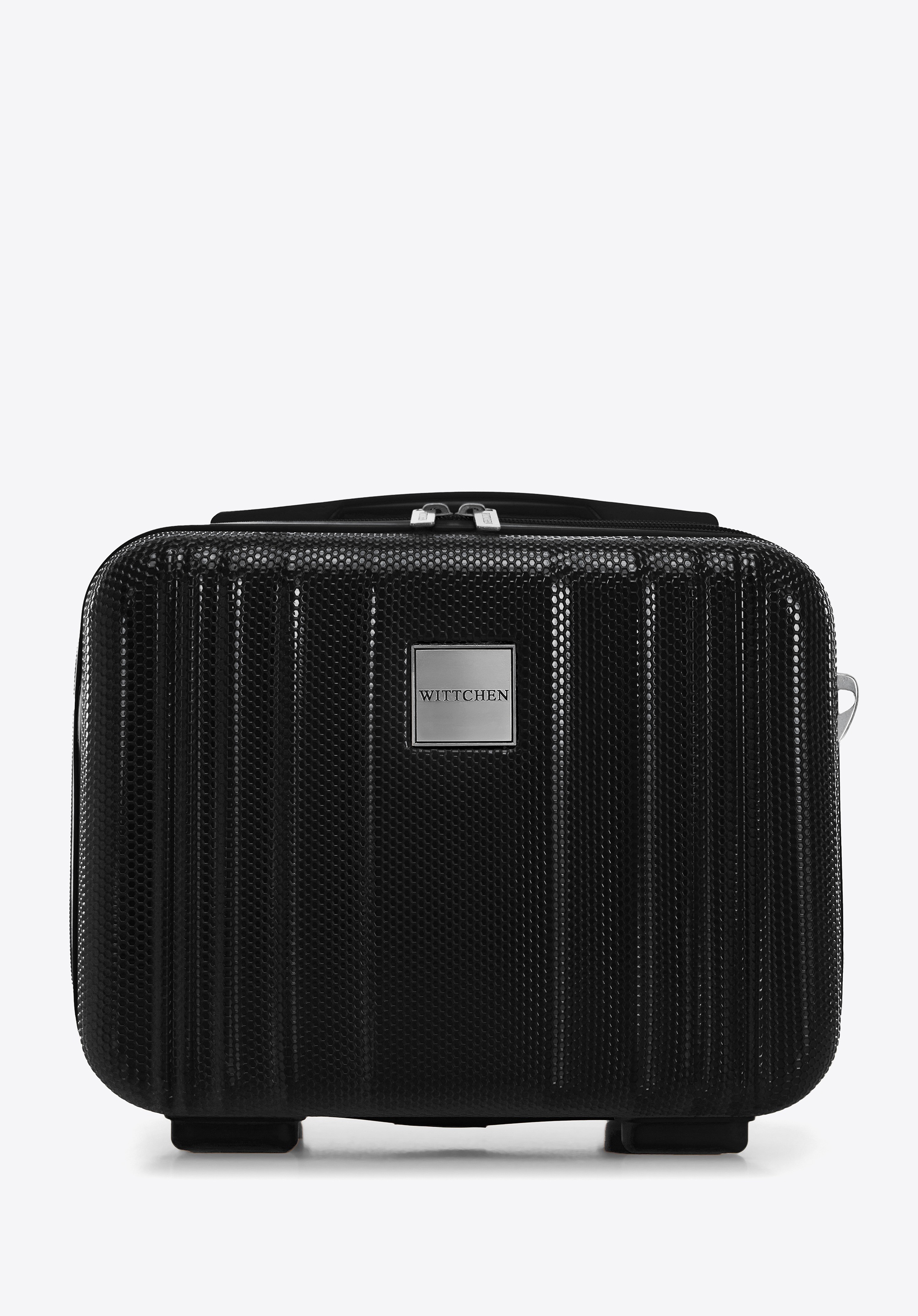 Kosmetyczka podróżna z polikarbonu tłoczona plaster miodu czarna