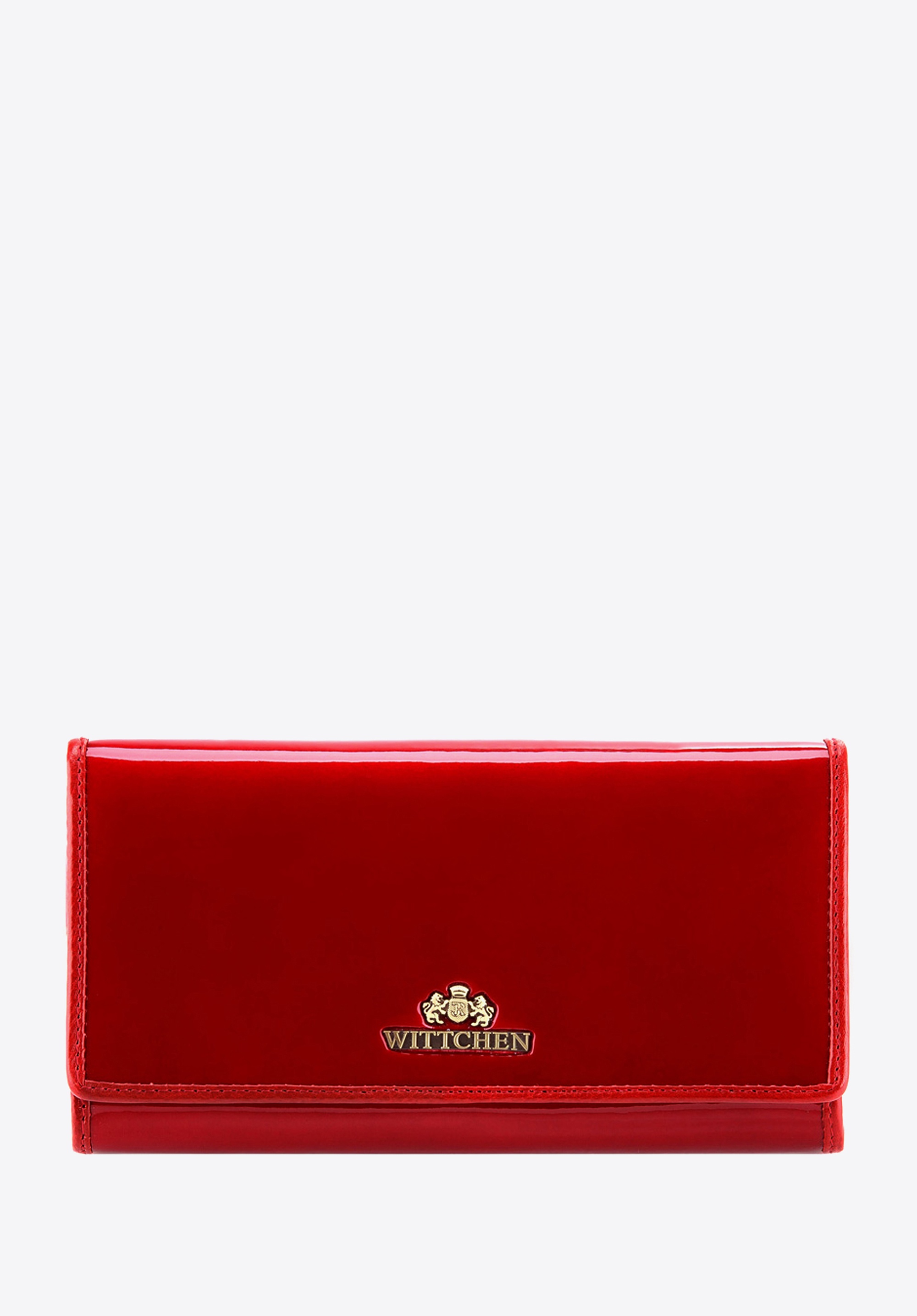 Damski portfel ze skóry lakierowany poziomy