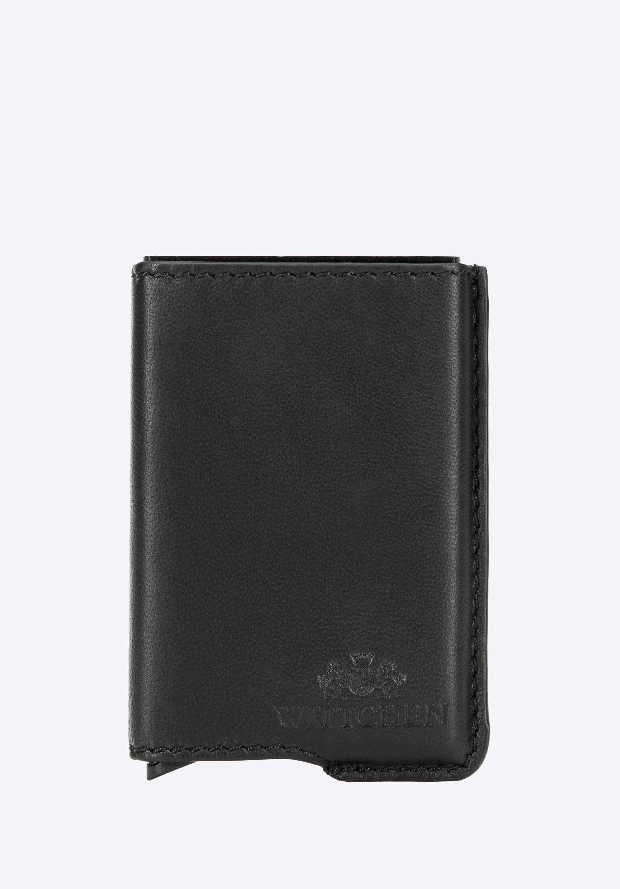 Etui na karty z wysuwanym mechanizmem czarne