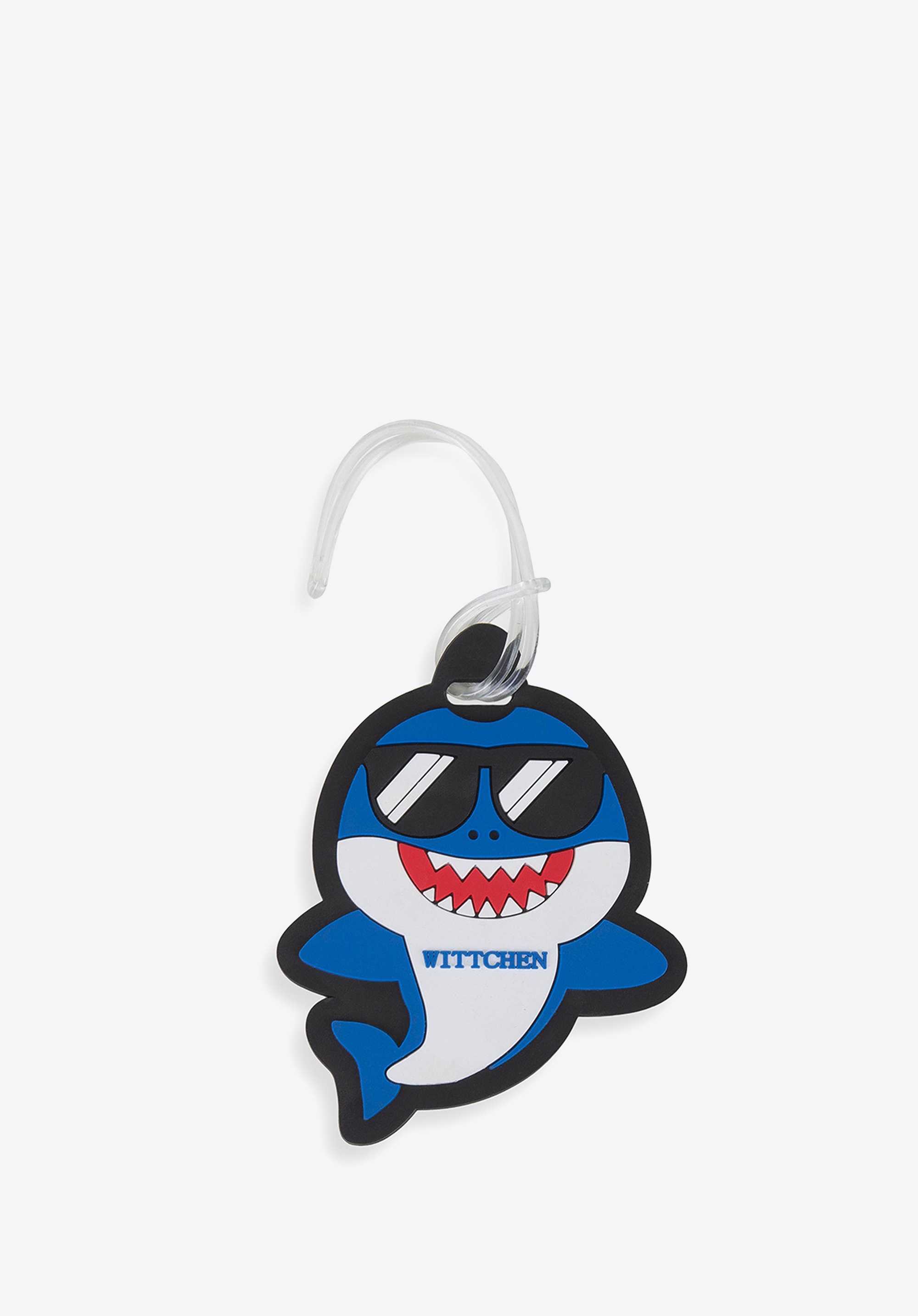 Identyfikator do bagażu z silikonu z grafiką niebieski