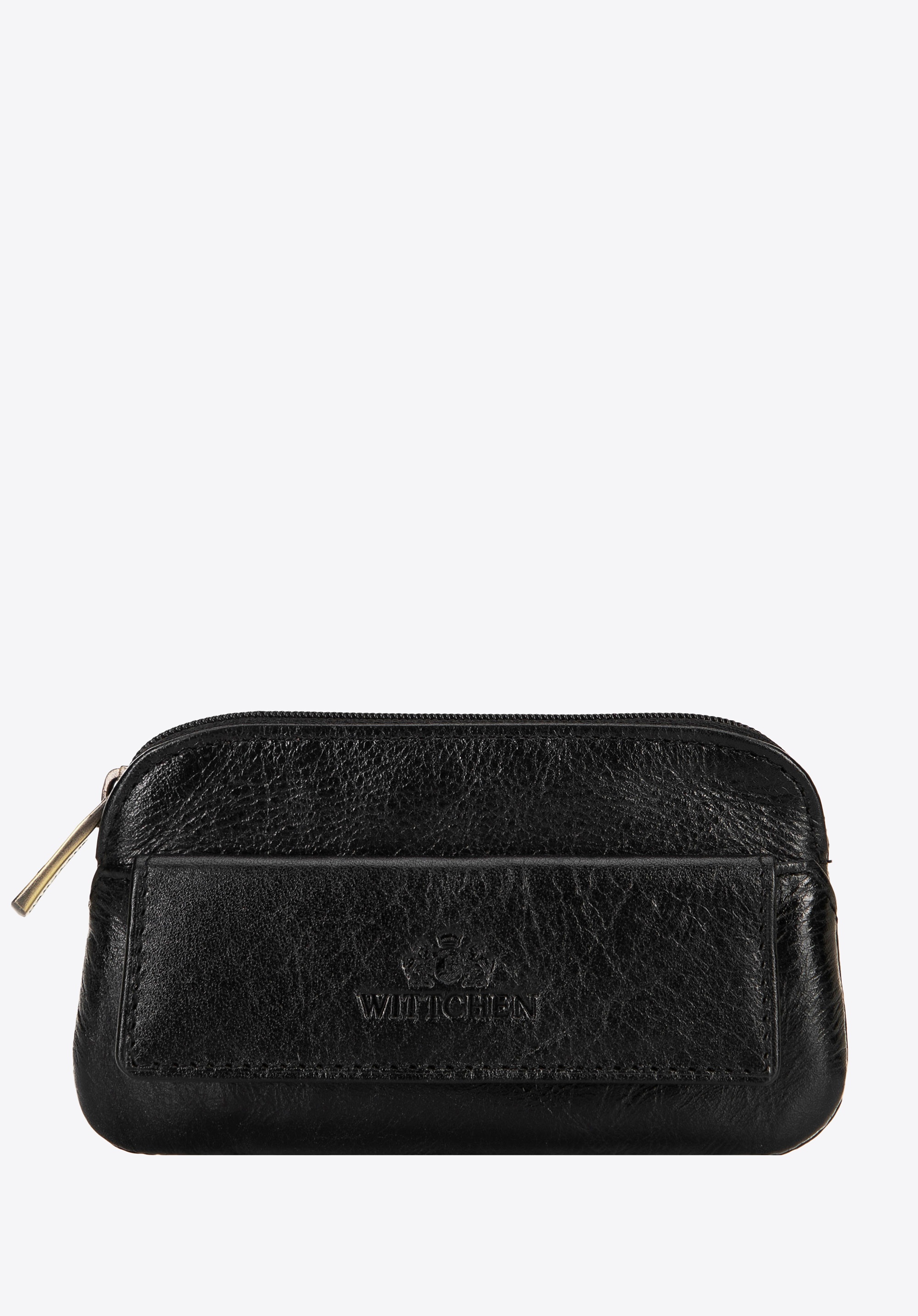 Skórzane etui na klucze z logo czarne